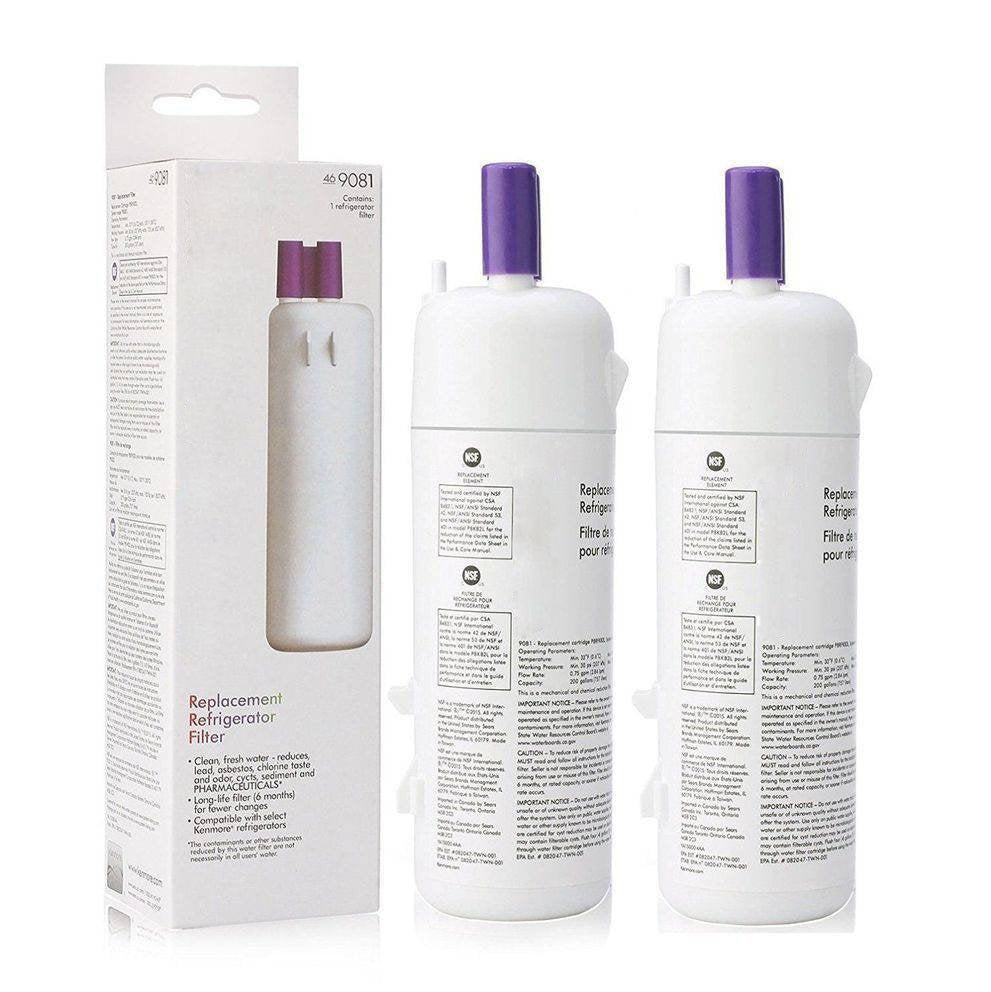 Kenmore Elite 9081 Refrigerator Water Filter Replacement - 2 Pack (Fits Models 469081, 469930, 9930) | Blue Ripple Design | Perfect for Clean Drinking Water & Ice Making