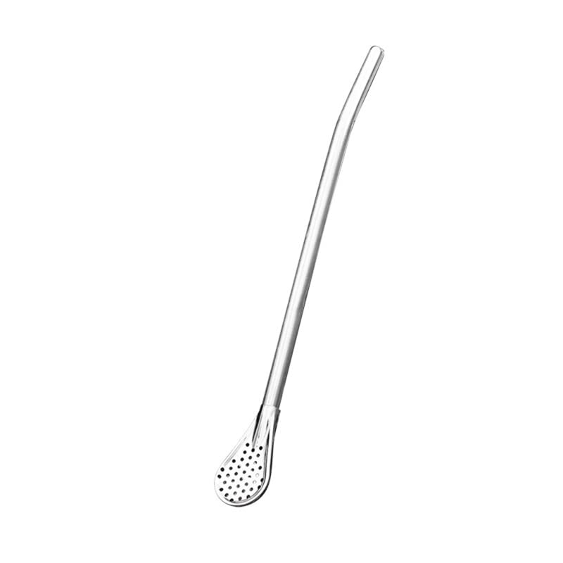 2 in 1 Reusable Stainless Steel Spoon Straw with Tea Filter - Eco-Friendly Drinking Straw for Coffee, Tea, Smoothies & Cocktails - Perfect for Home, Office, Travel & Outdoor Activities