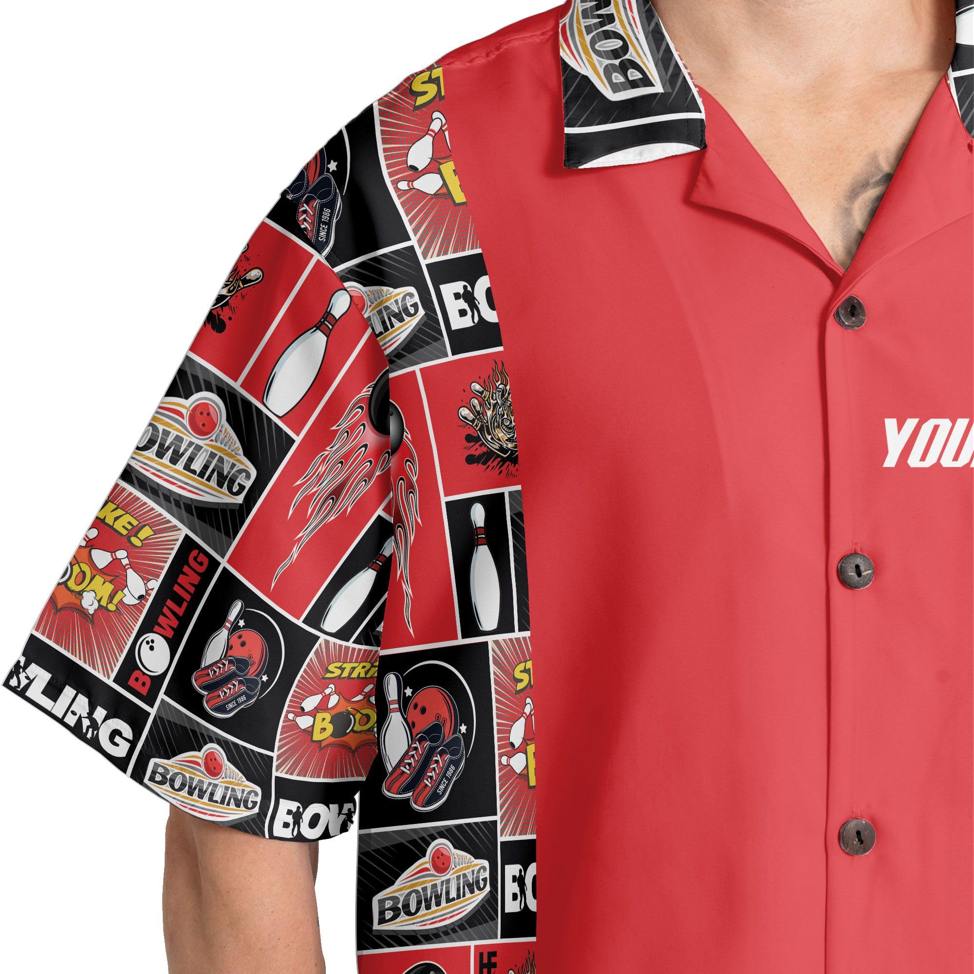 Custom Personalized Bowling Shirts with Names for Men & Women | Vintage Retro Hawaiian Style Bowling Team Shirts | Perfect for Bowling Leagues, Tournaments & Themed Parties
