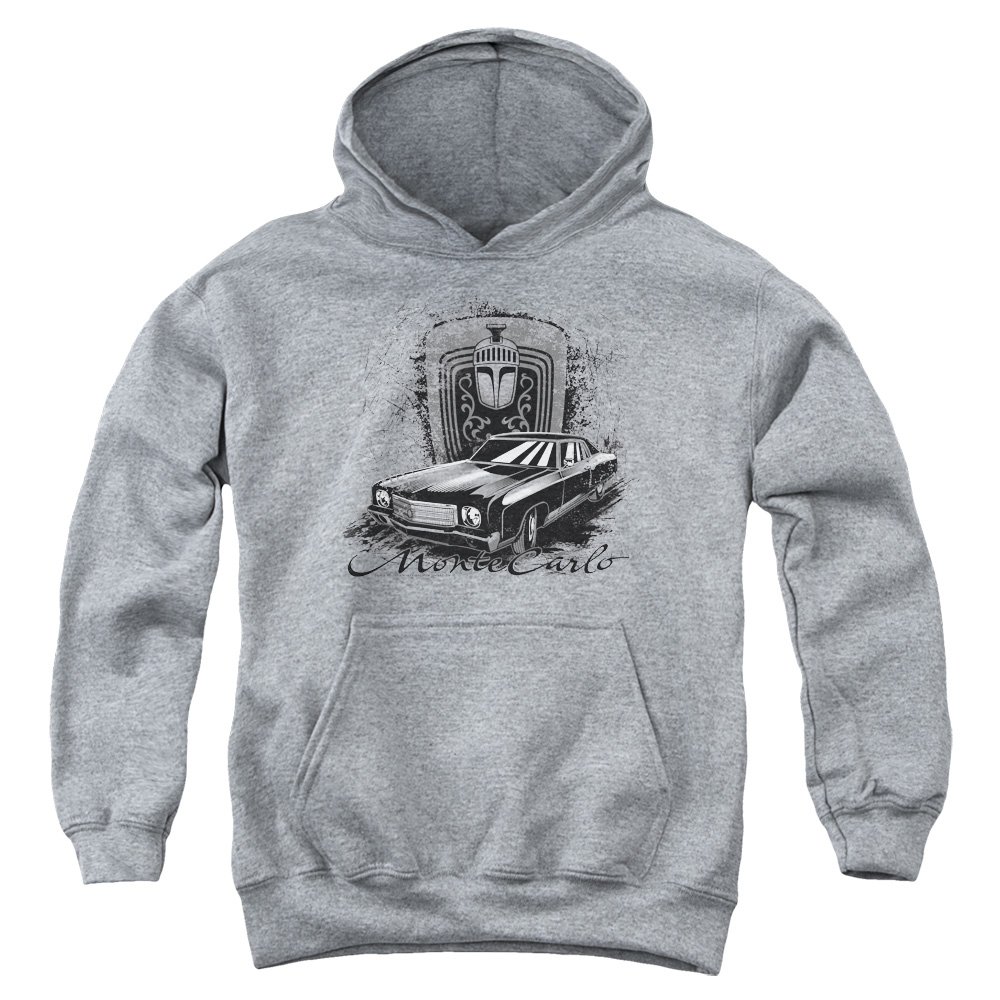 Chevrolet Monte Carlo Drawing Unisex Pullover Hoodie for Boys & Girls - Soft & Comfortable Youth Sweatshirt for Casual Wear, School & Outings