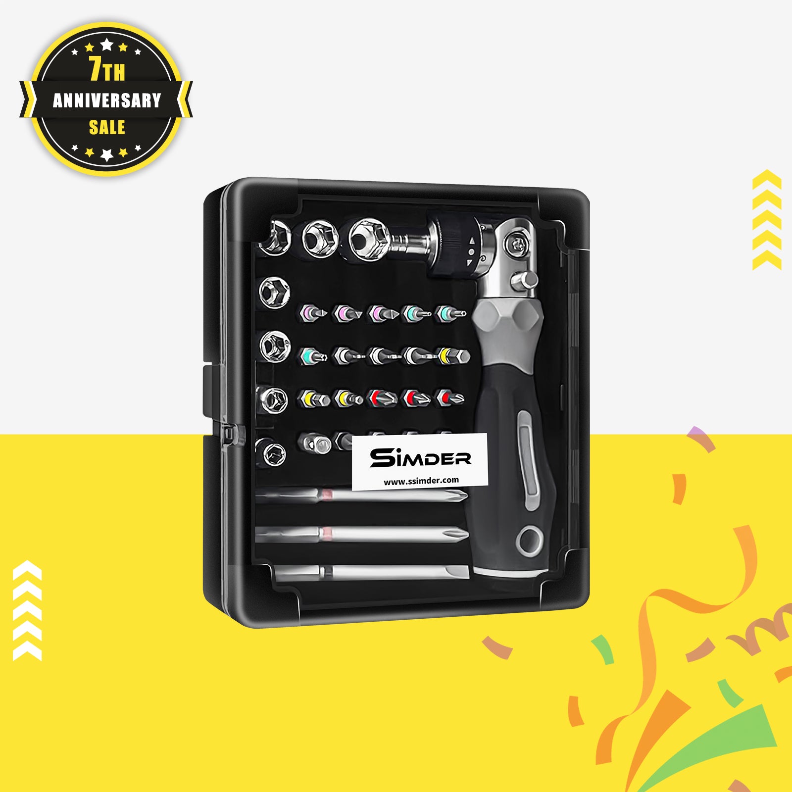 SSIMDER 30 in 1 Precision Screwdriver Set with Magnetic Tips - Professional Repair Tool Kit for Electronics, Phones, Laptops, Watches & DIY Projects - Perfect for Home, Office & Tech Repair Shops