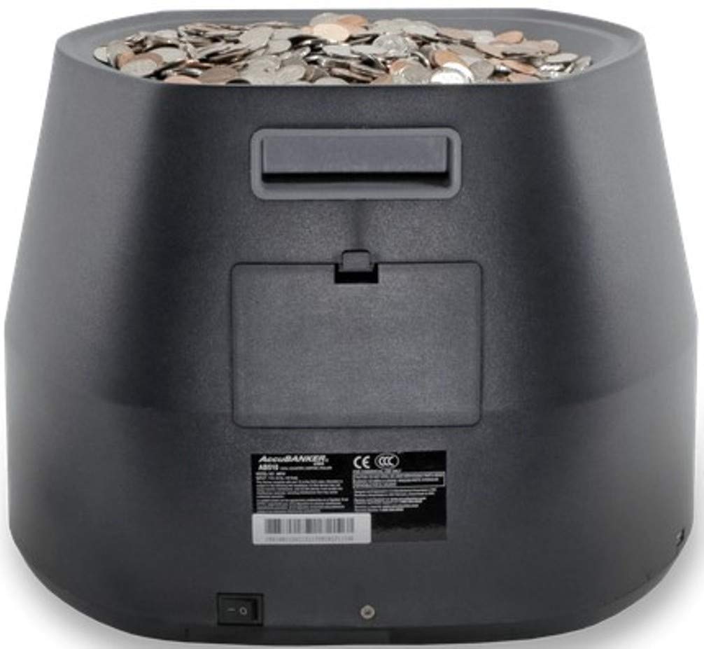AccuBANKER AB510 Professional Coin Counter Machine - High Speed 350 Coins/Min, Digital Display & Printer Compatible, Commercial Grade Coin Sorter & Wrapper for USD (Perfect for Banks, Retail Stores & Cash-Intensive Businesses)