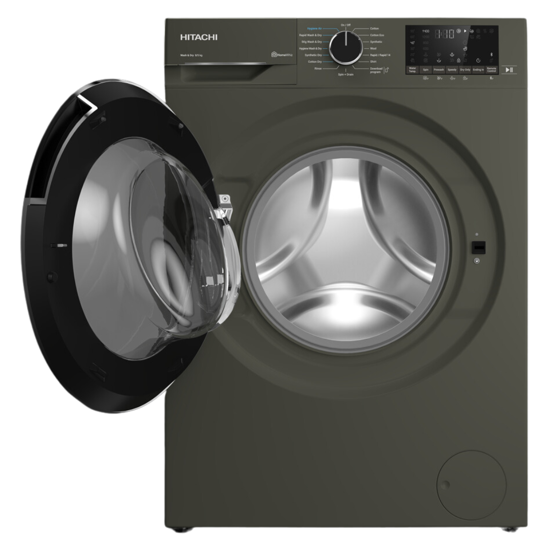 Hitachi BD D80YJVEM 8kg Washer and 5kg Dryer Combo - Energy Efficient Laundry Machine for Apartments & Small Homes