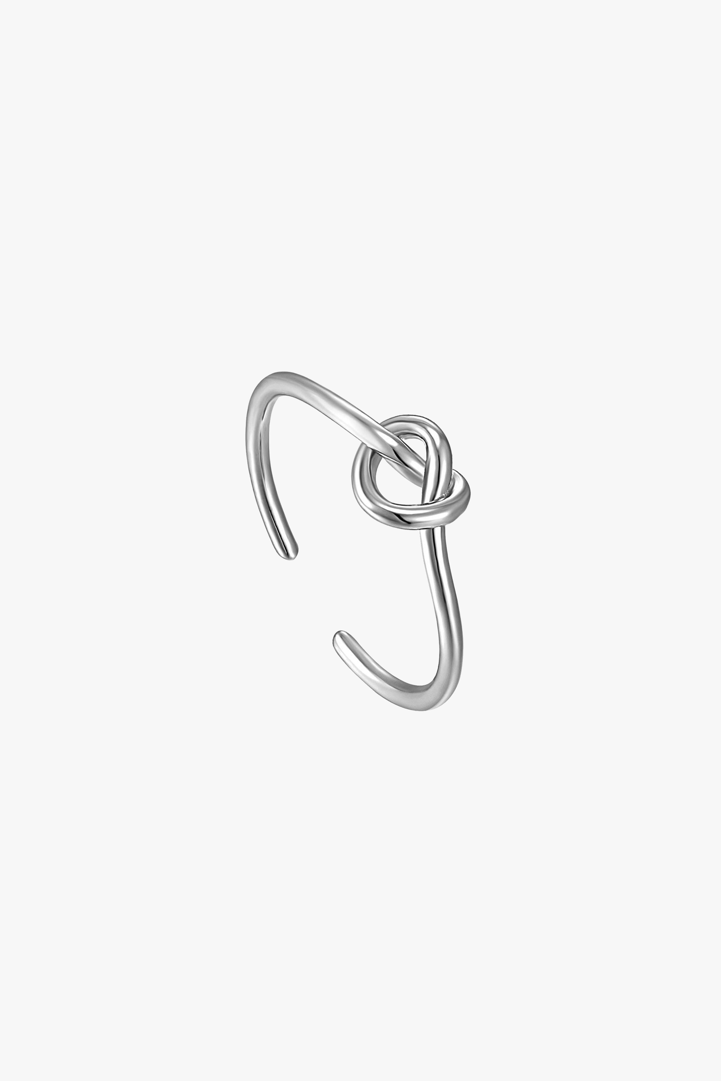 Forget Me Knot Adjustable Silver Ring - Elegant Stackable Jewelry for Women | Perfect for Everyday Wear, Gifts & Special Occasions