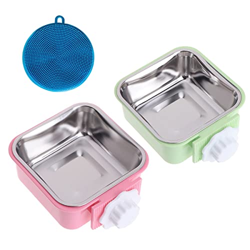 2 Pack Square Green&Pink