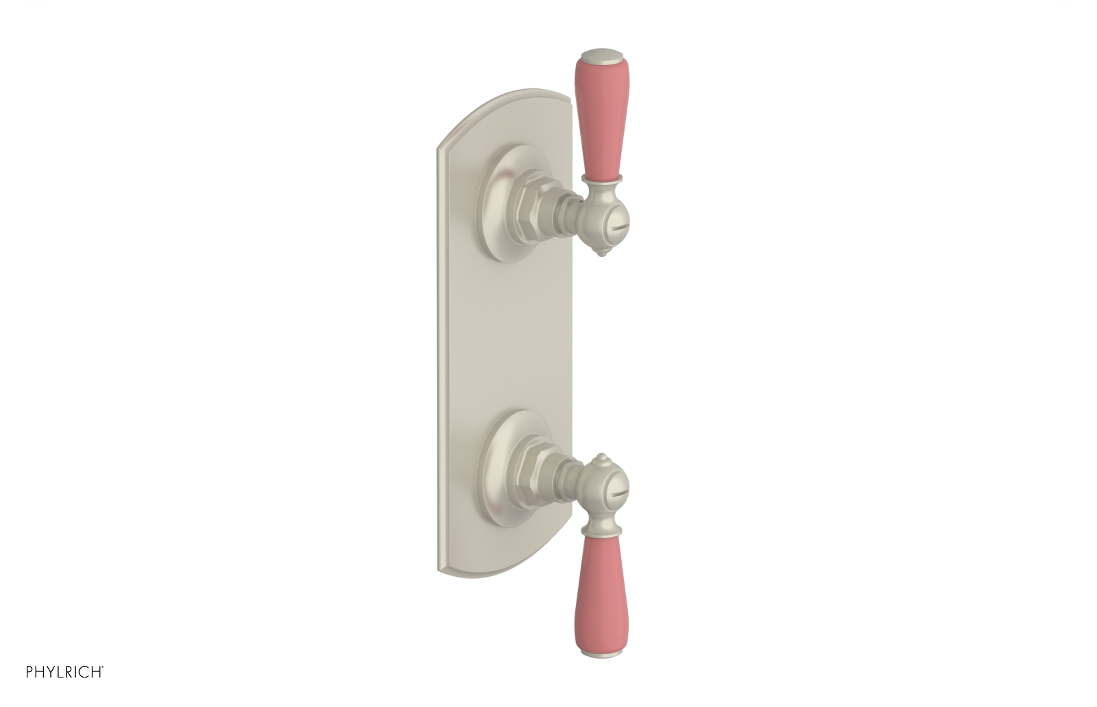 Jamestown Thermostatic Shower Valve with Volume Control & Diverter - Pink Accented Bathroom Fixture for Modern Home Renovation