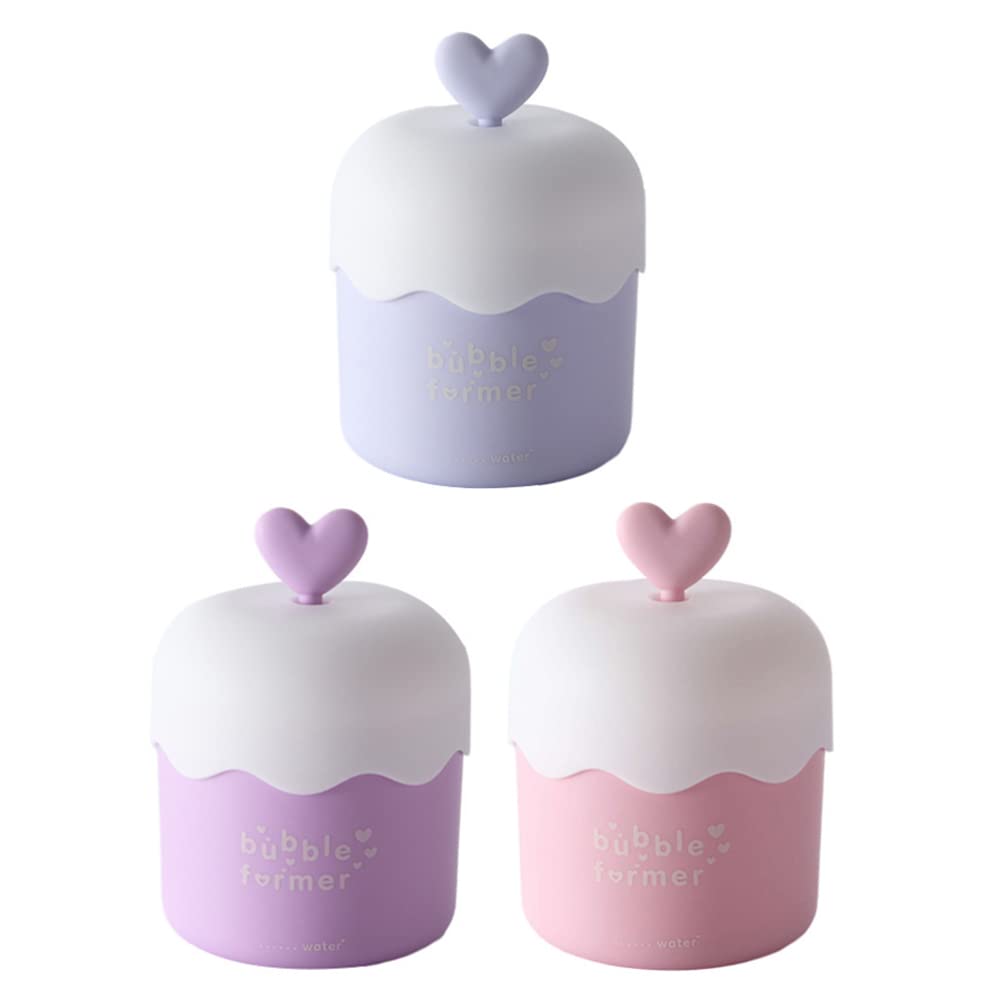 FRCOLOR 3-Piece Push Foam Maker Set for Face Wash & Shampoo | Facial Cleanser Foamer Cup | Rich Lather Cream Foamer | Perfect for Skincare & Haircare Routine at Home or Travel