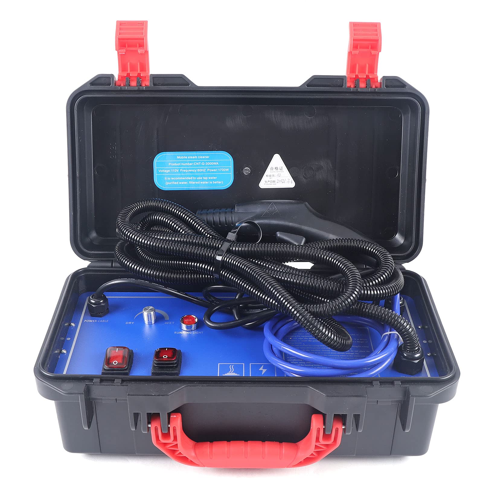 110V High Pressure Steam Cleaner - 1700W High Temperature Handheld Multifunctional Steam Cleaning Kit for Kitchen, Range Hood, Car, Windows & Bathroom | Deep Cleaning Appliances, Tiles & Hard Surfaces