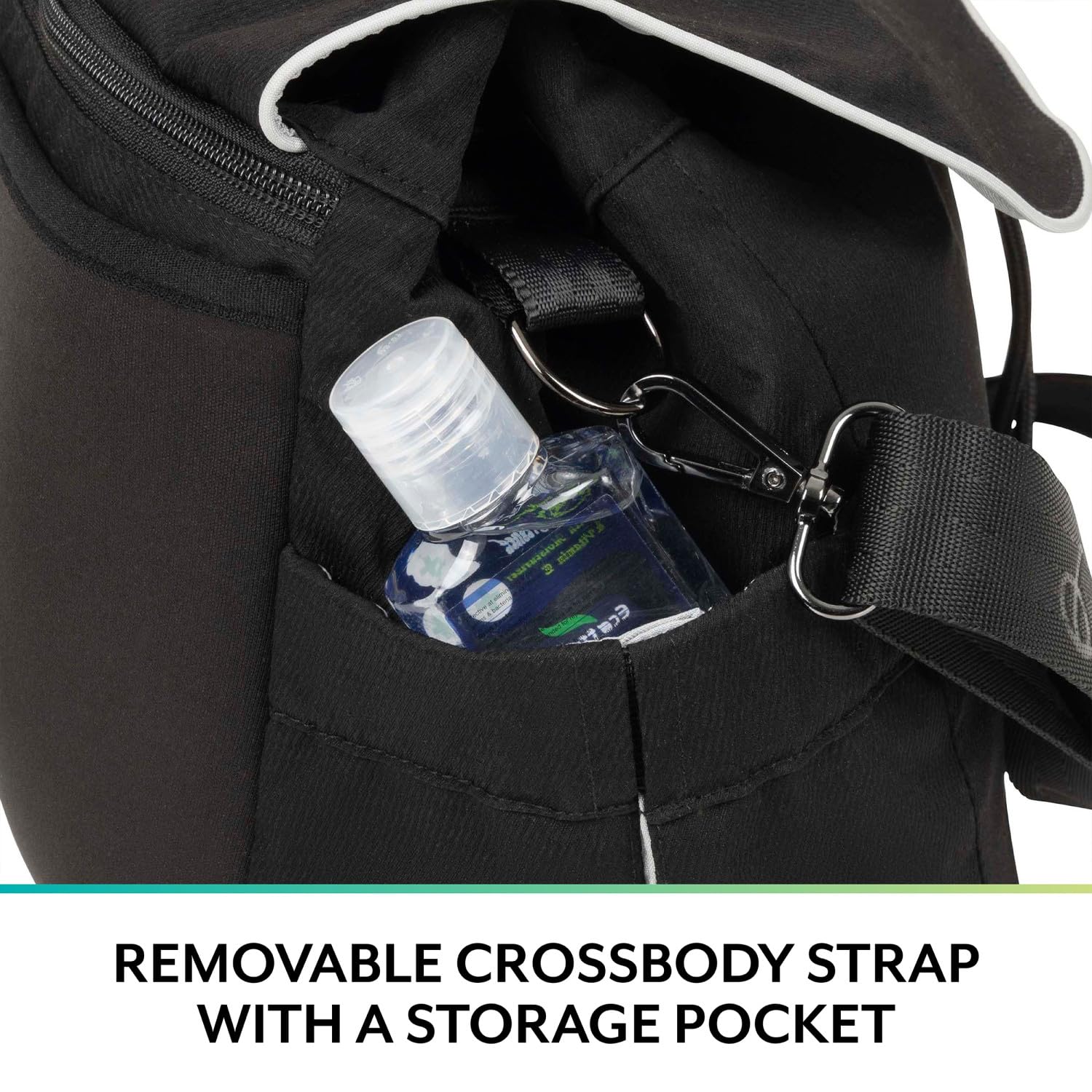 Evenflo Shyft DualRide Stroller Organizer Crossbody Bag - Compact Diaper Bag with Multiple Pockets for Baby Essentials - Perfect for Parents on the Go, Travel, and Everyday Use