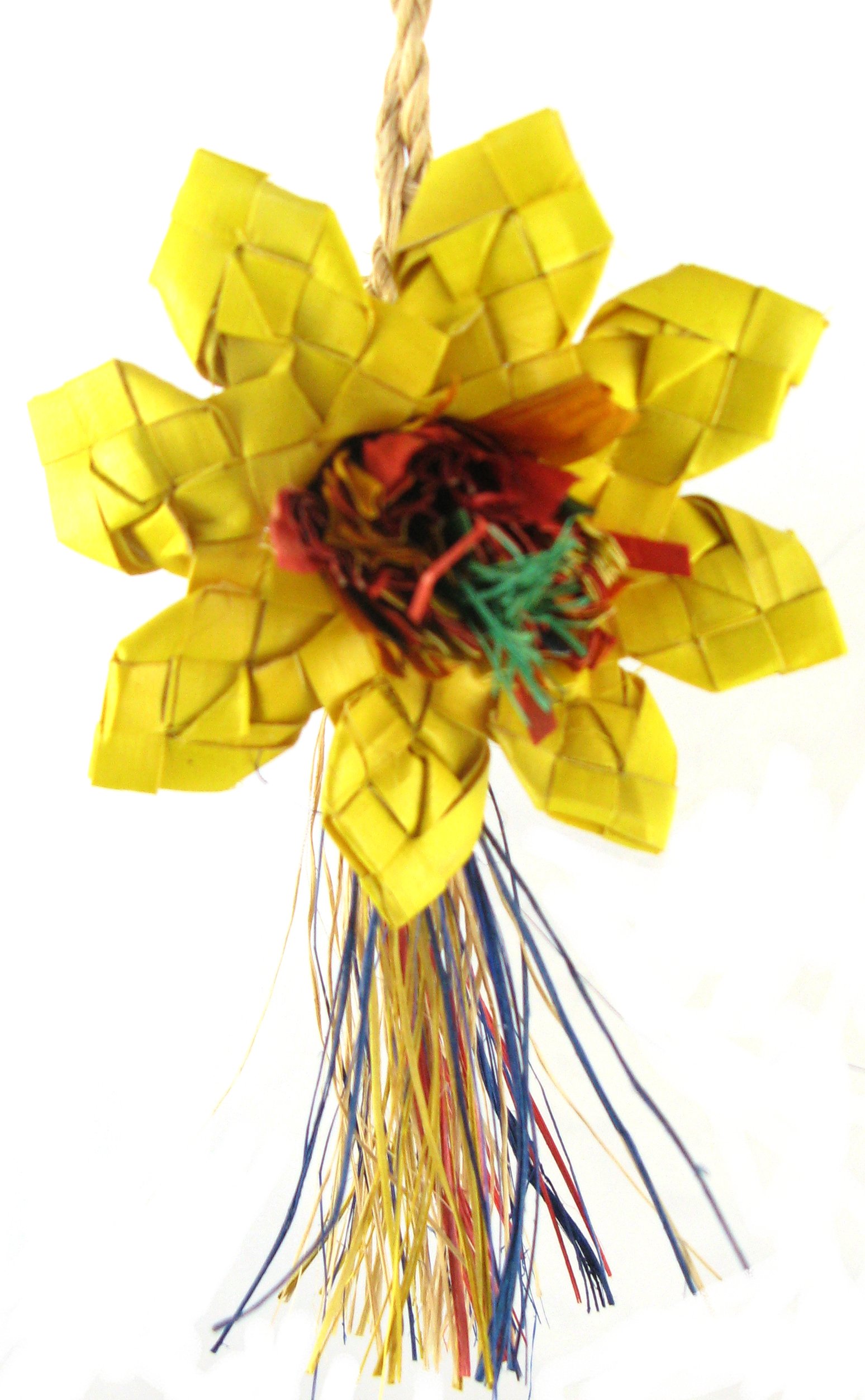 Planet Pleasures Small Sunflower Bird Toy - Chewable & Foraging Fun for Parrots, Cockatiels & Small Birds - Perfect for Cage Play & Mental Stimulation