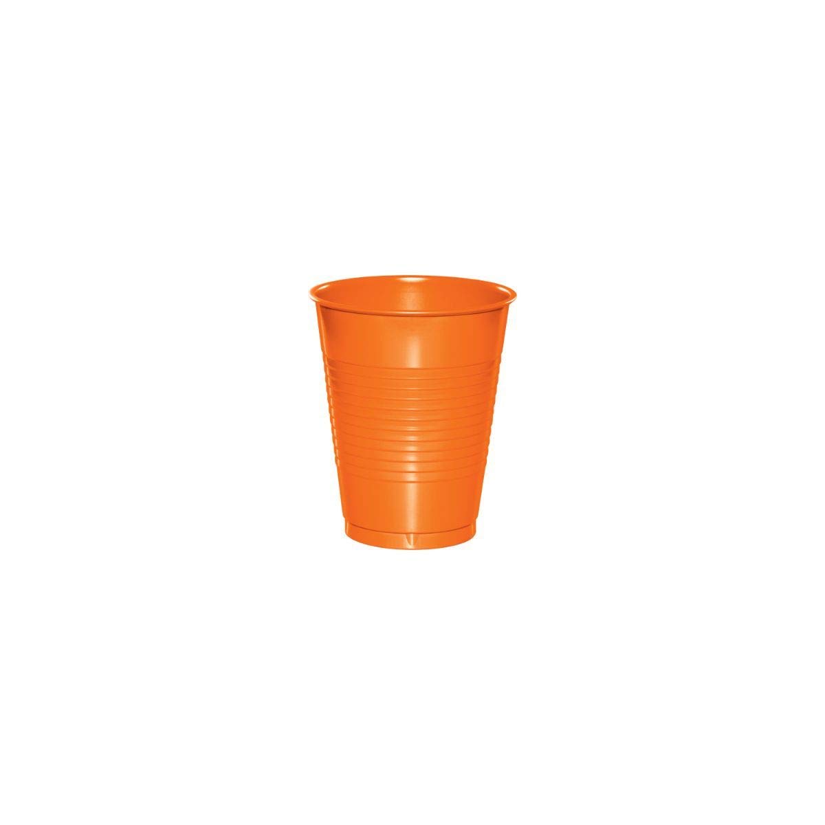 240-Pack Sunkissed Orange Disposable Plastic Cups 16 oz - Bulk Party Drinking Tumblers for Weddings, BBQs, Picnics & Outdoor Events