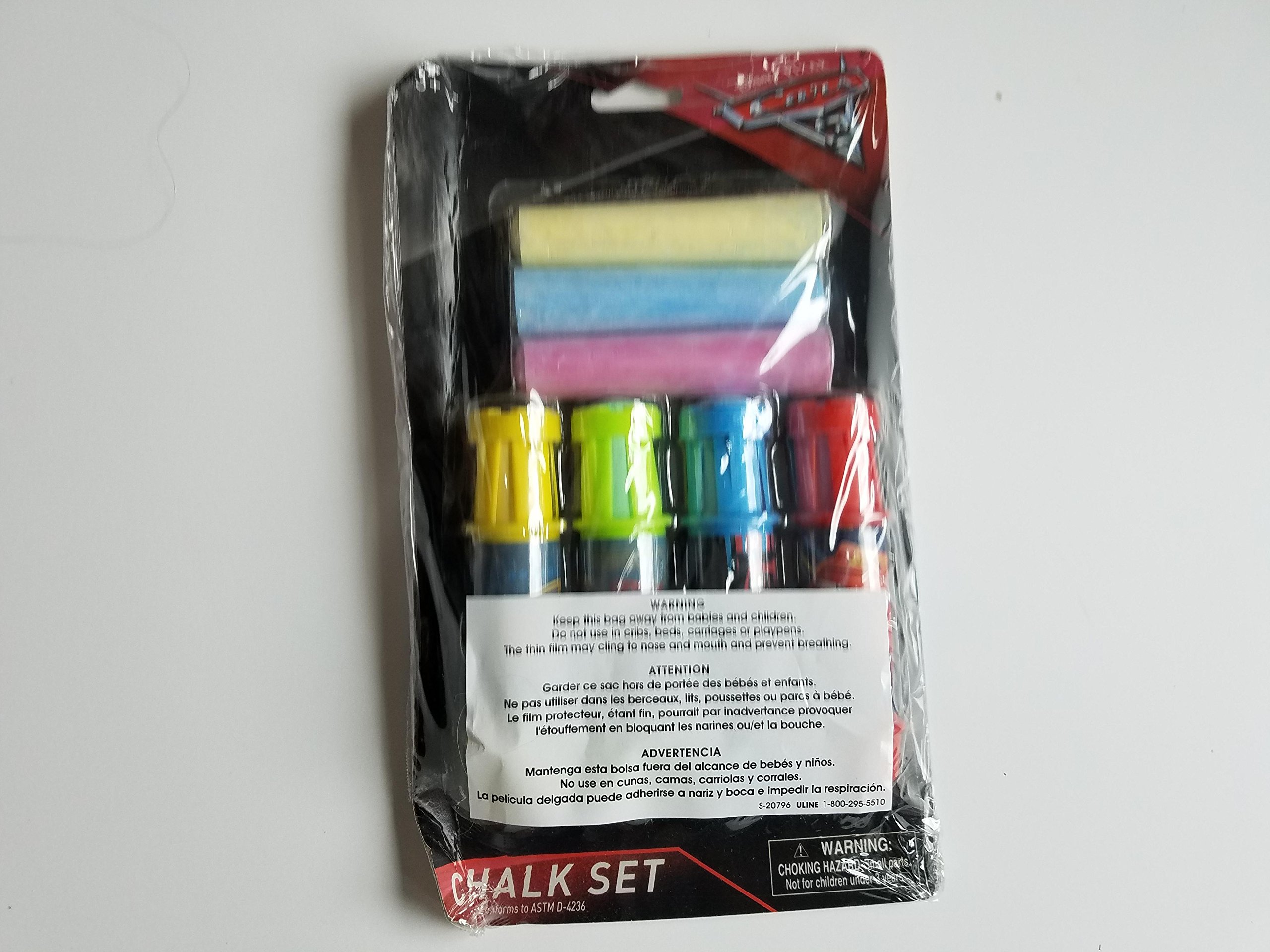 Disney Cars Chalk Set for Kids - 24 Vibrant Colors, Non-Toxic & Washable Sidewalk Chalk - Perfect for Outdoor Play, Birthday Gifts & Creative Drawing Activities