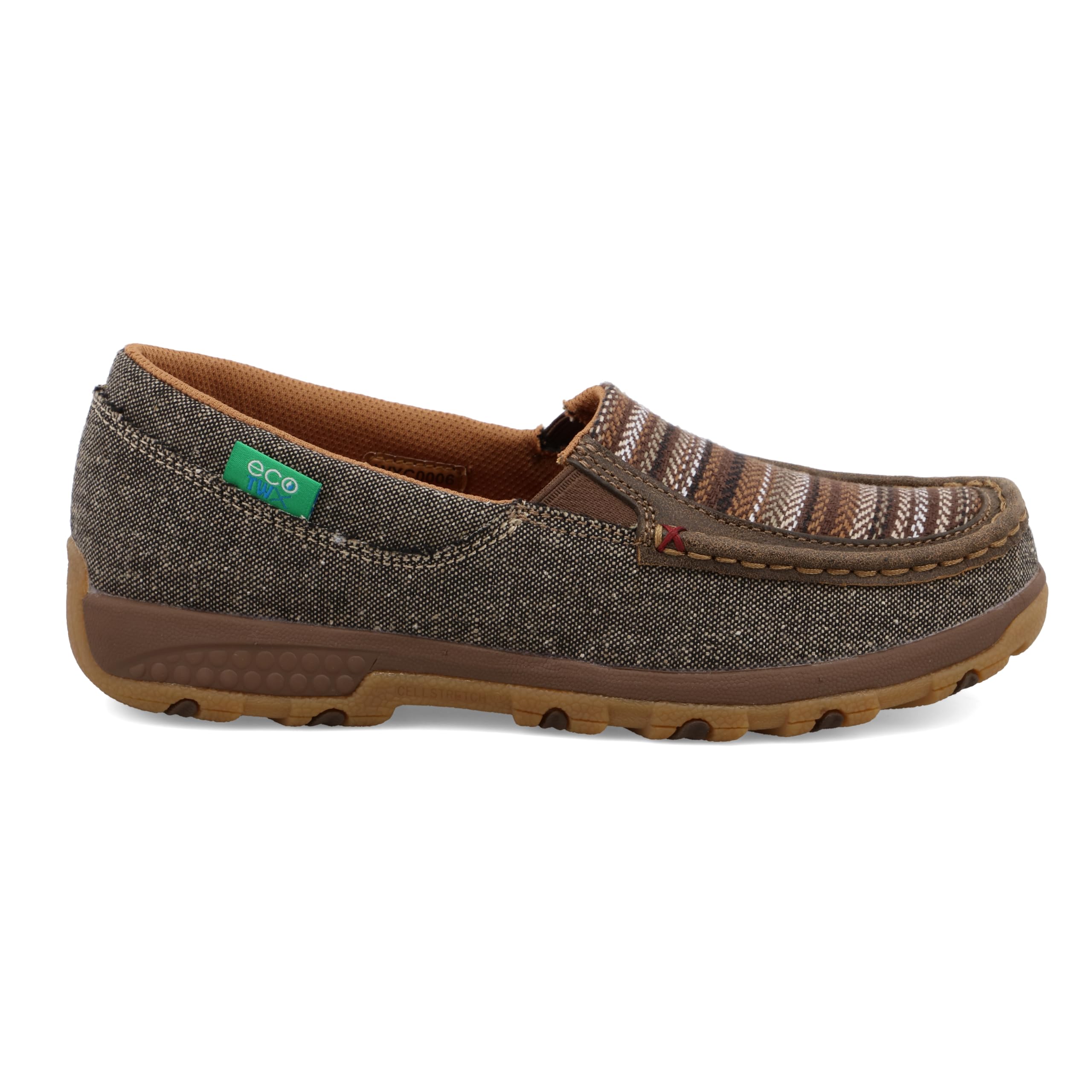 Twisted X Women's Slip-On Driving Mocs - Comfortable Walking Shoes with CellStretch Technology for Casual Outings & Errands