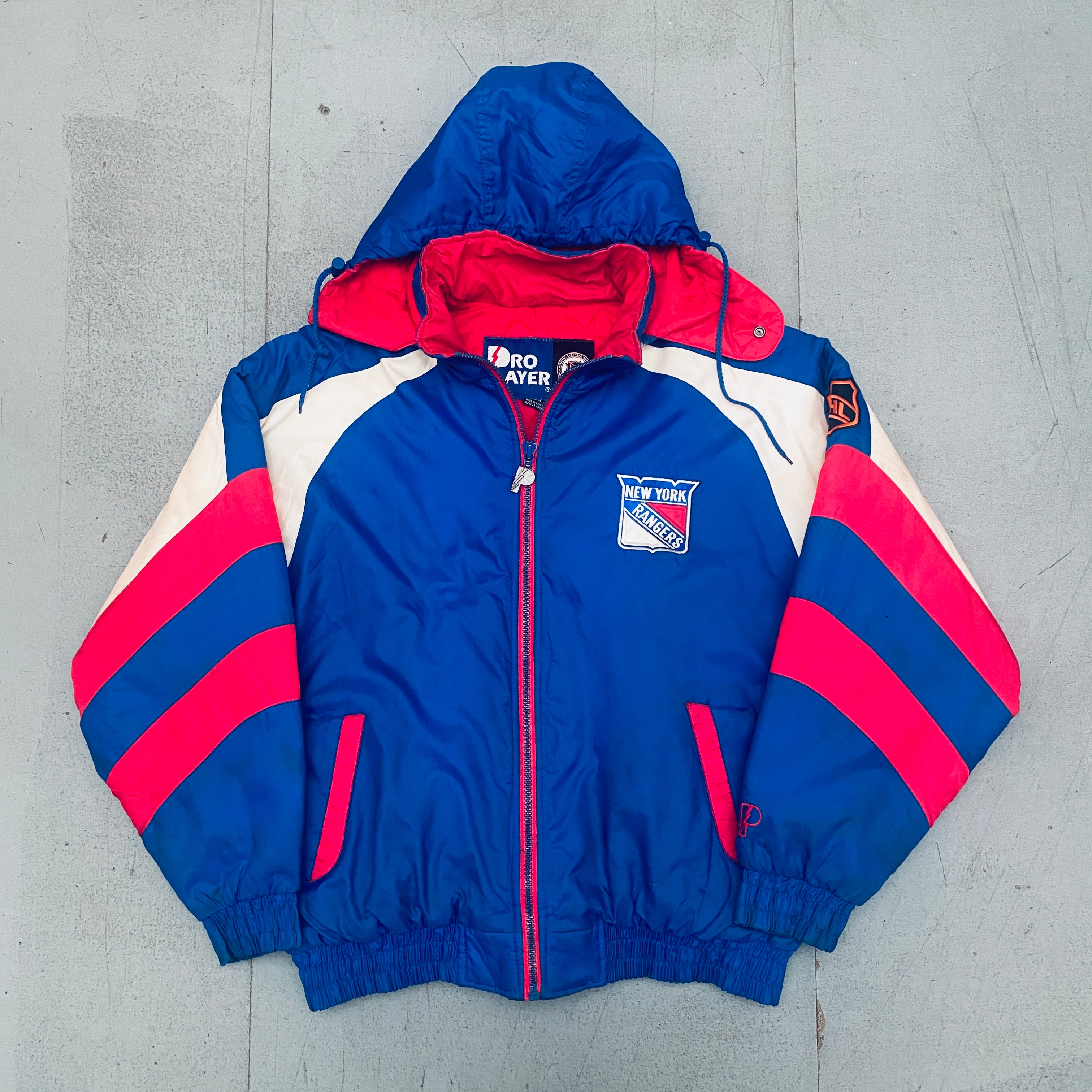 New York Rangers 1990s Pro Player Full-Zip Jacket - XL Size | Vintage NHL Hockey Fan Gear for Men | Perfect for Game Day & Casual Wear