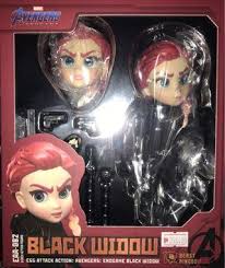 Black Widow Marvel Avengers Endgame Action Figure - Beast Kingdom Egg Attack EAA-082 Collectible Toy for Fans & Gift Ideas | Superhero Display, Movie Merchandise, Cosplay Prop