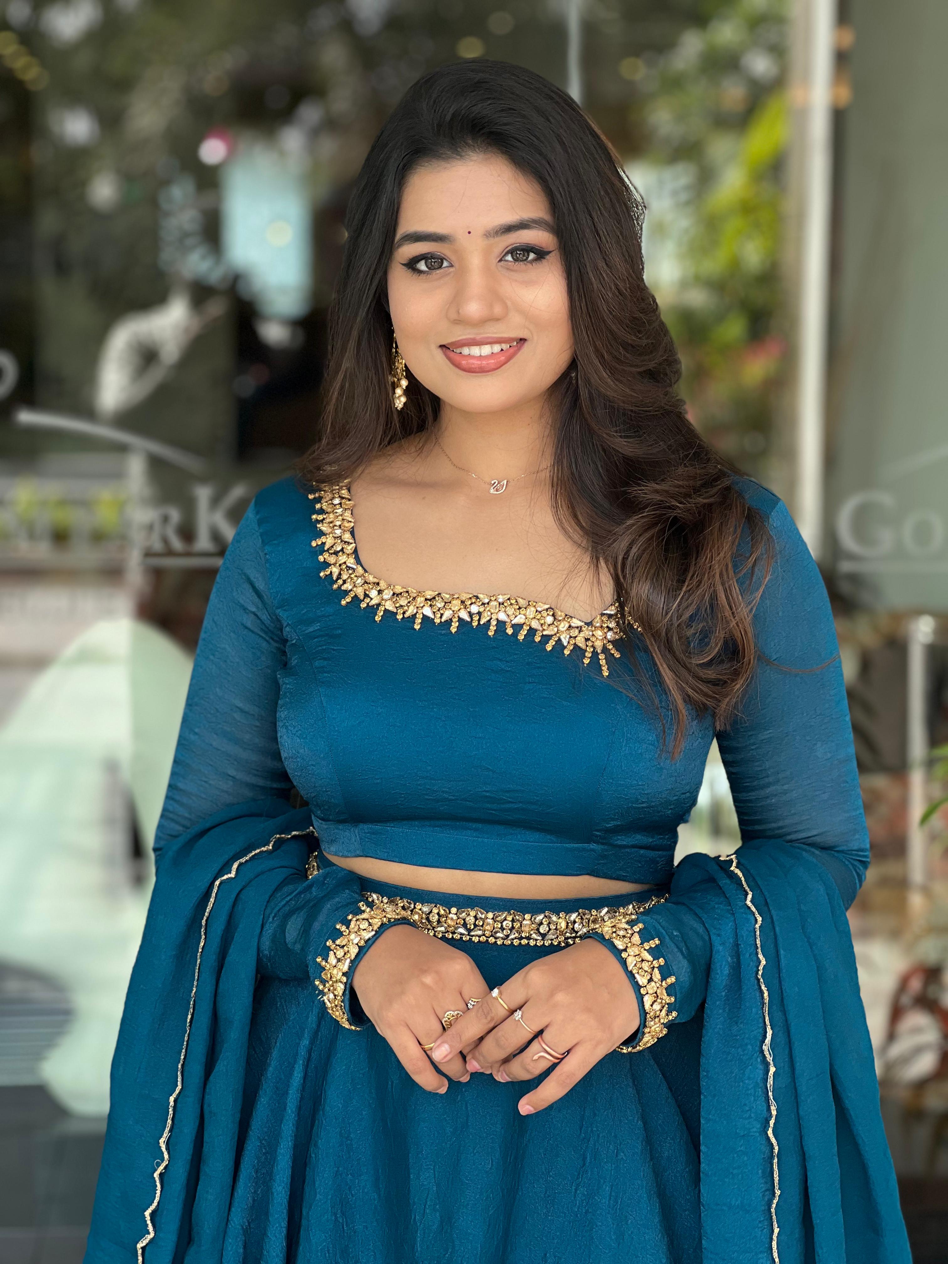 Samyuktha Premium Designer Double Layer Lehenga Choli for Women - Elegant Indian Bridal Wear for Weddings, Festivals & Special Occasions