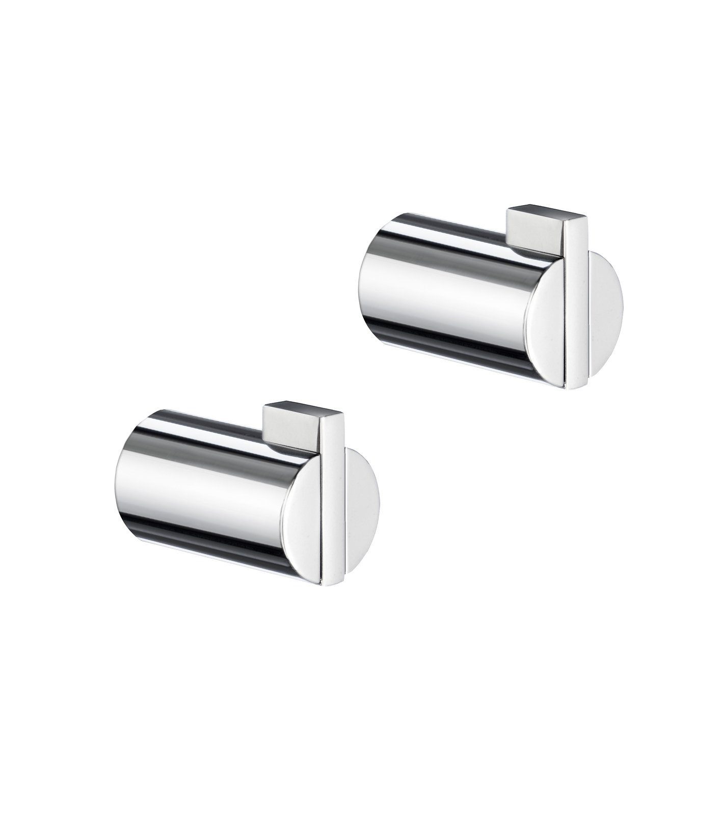 GK110 Single Hook (2-Pack) - Polished Chrome Finish - Heavy Duty Wall Hooks for Hanging Coats, Hats, Bags & Home Organization