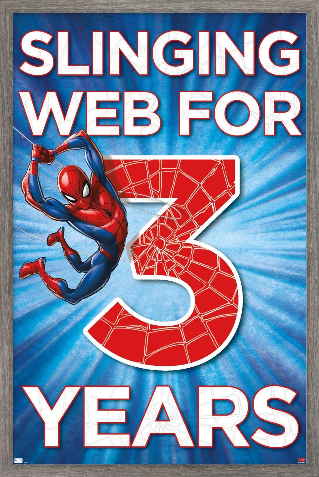 Trends International Marvel Spider-Man Happy 3rd Birthday Wall Poster - 22.4