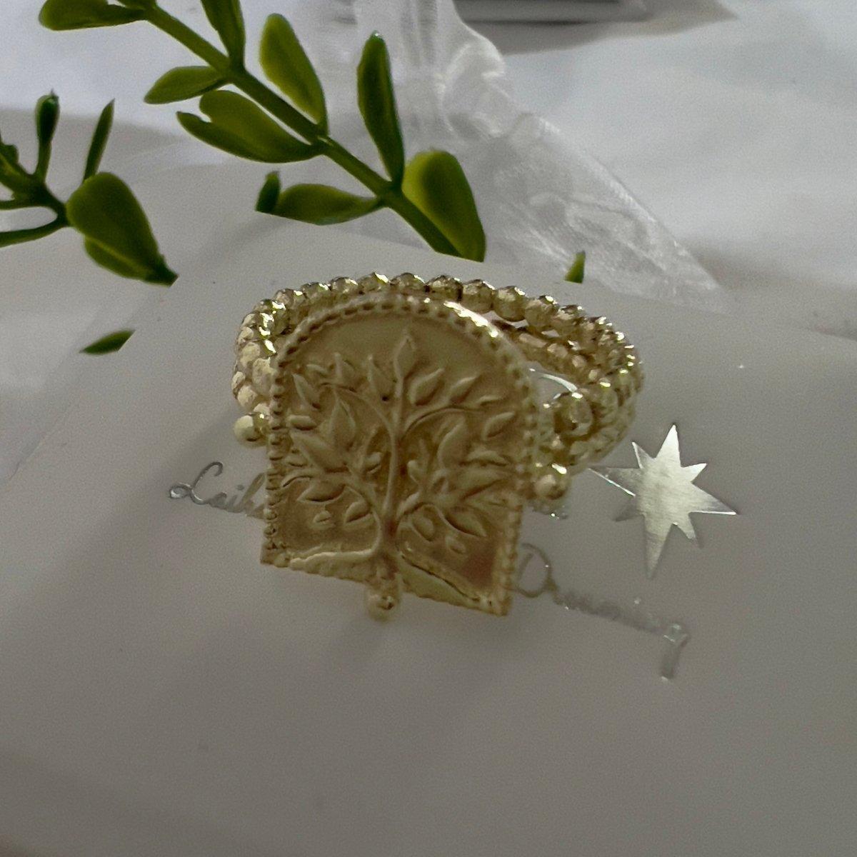 Laihas Premium Tree of Life Gold Boho Ring for Women - Elegant Spiritual Jewelry for Everyday Wear & Special Occasions