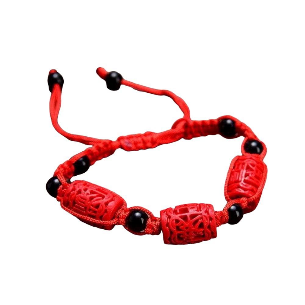 **YENAKING Handmade Beaded Flower Bracelet for Women - Bohemian Ethnic Braided Rope Jewelry with Lucky Red String - Perfect for Festivals, Weddings & Boho Fashion**