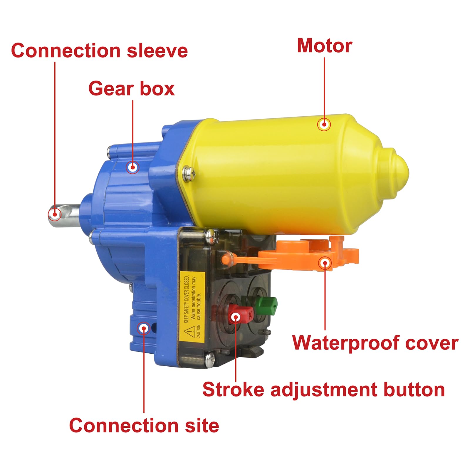 24V DC Greenhouse Roll Up Motor for Automatic Ventilation - Perfect for Greenhouse Climate Control & Airflow Regulation