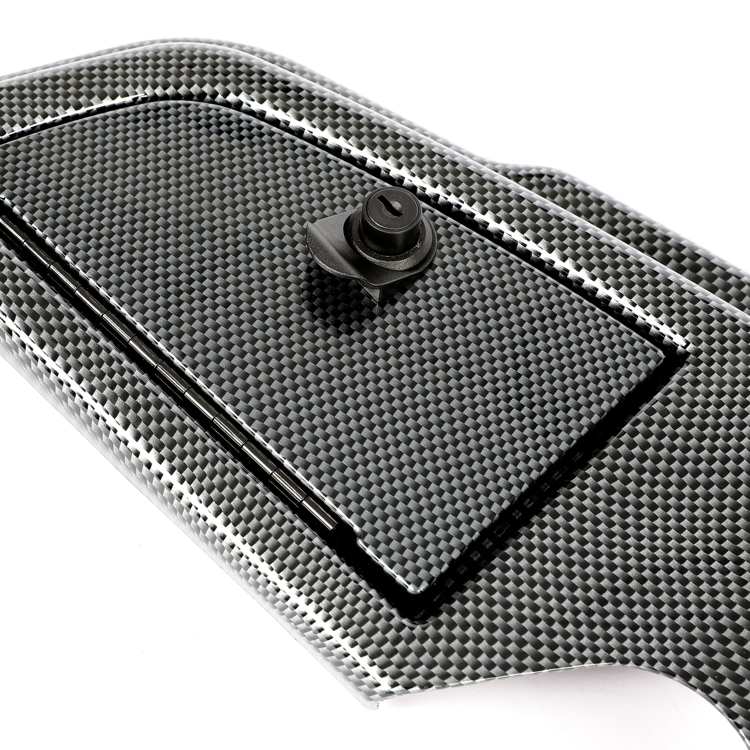 Kojem Carbon Fiber Dash Kit with Locking Doors Compatible with 2007-2016 Yamaha Drive & G29 Gas/Electric Golf Carts - Upgrade Your Dashboard for Style & Protection