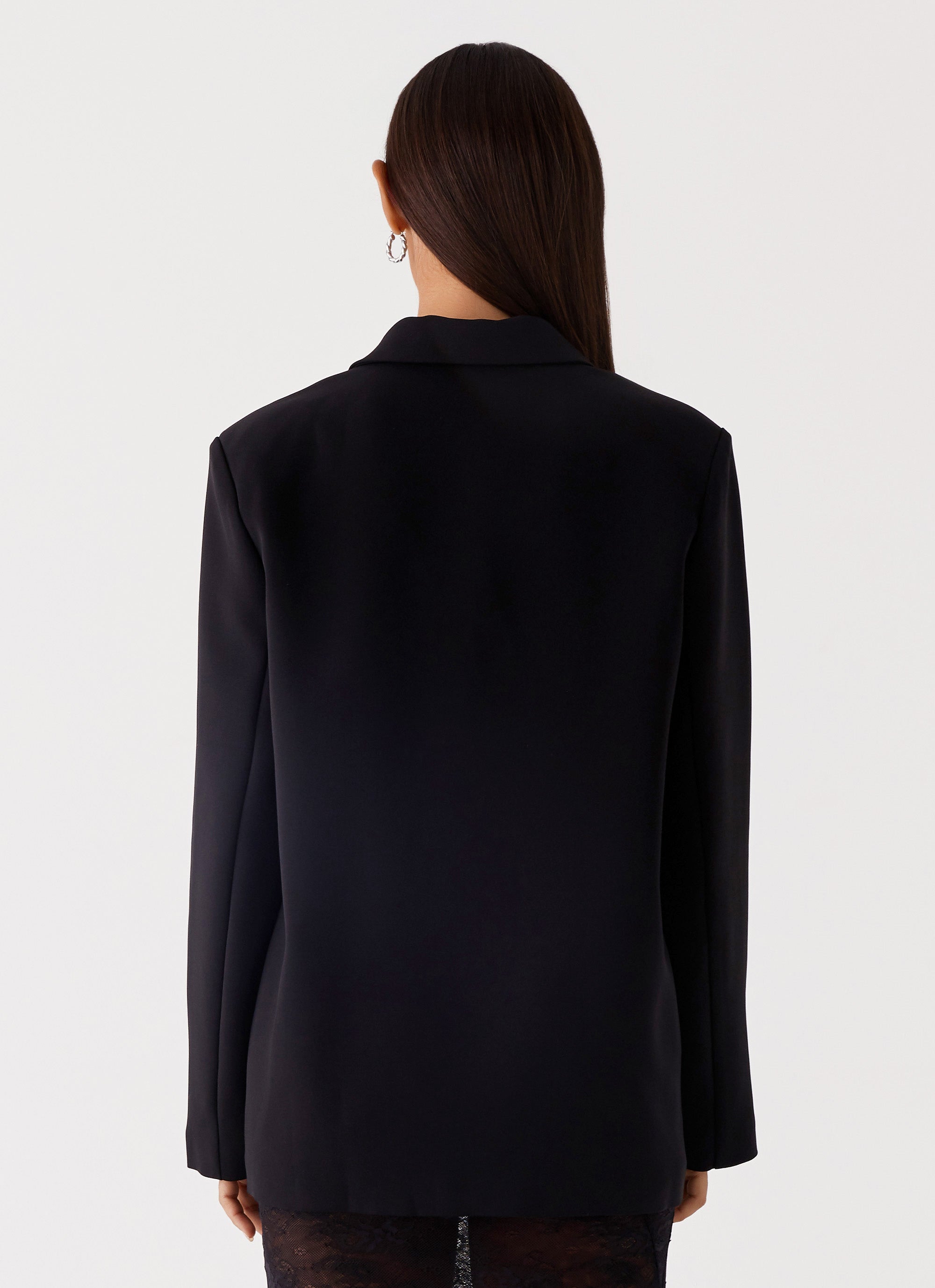 Into The Dark Oversized Blazer for Women - Black | Trendy Oversized Women's Blazer Jacket for Work, Office, and Evening Outfits