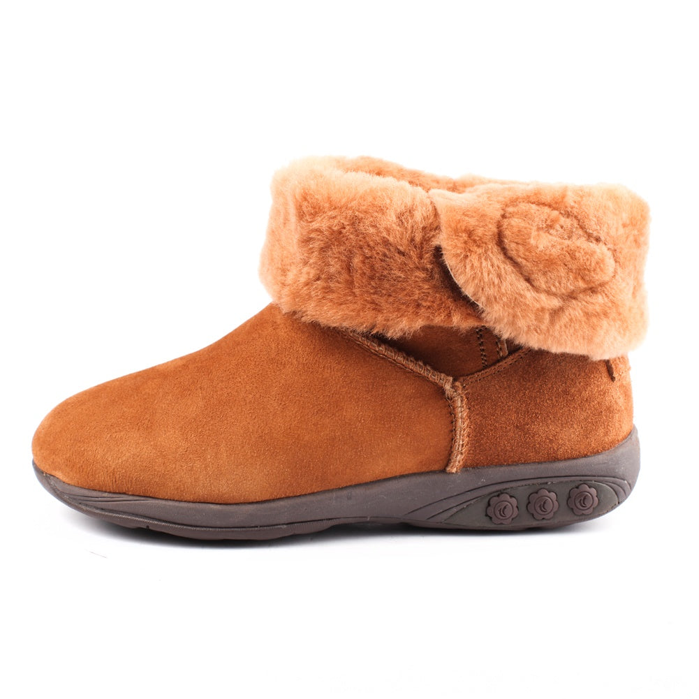 Aubrey Women's Adjustable Sheepskin Winter Boots - Cozy & Comfortable Fur Lined Snow Boots for Cold Weather, Outdoor Walking, and Casual Wear
