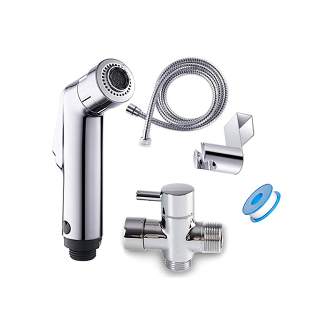WSSBK Dual Function Toilet Bidet Sprayer - Brass T Adapter with 1.2m Hose & Tank Hook for Easy Installation | Perfect for Bathroom Hygiene, Hand Washing & Personal Cleaning