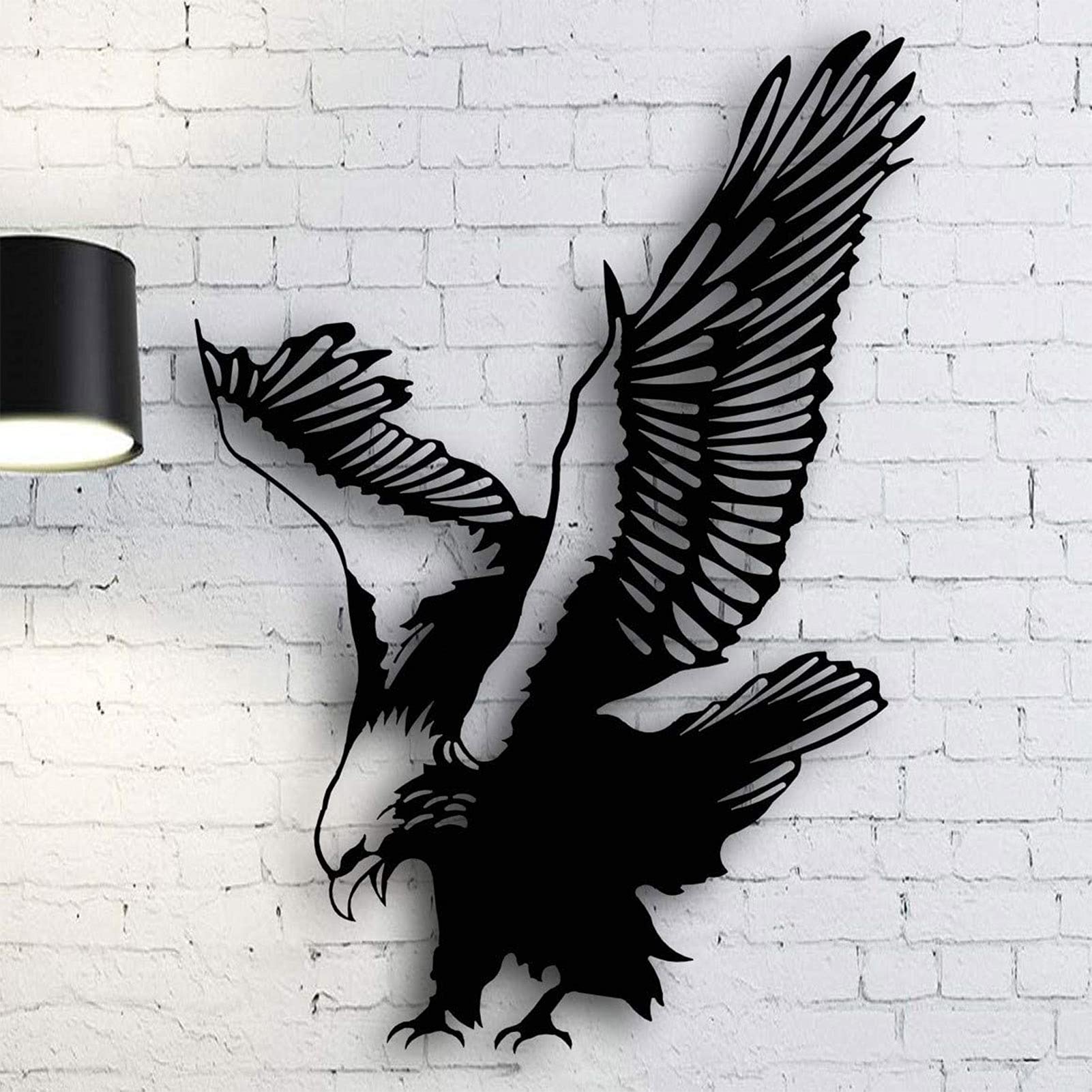 3D Eagle Metal Wall Art Decor - Waterproof Anti-Rust Eagle Silhouette Wall Hanging for Home, Office, Bedroom & Living Room - 5 Size Options - Perfect for Rustic, Farmhouse & Modern Interior Design