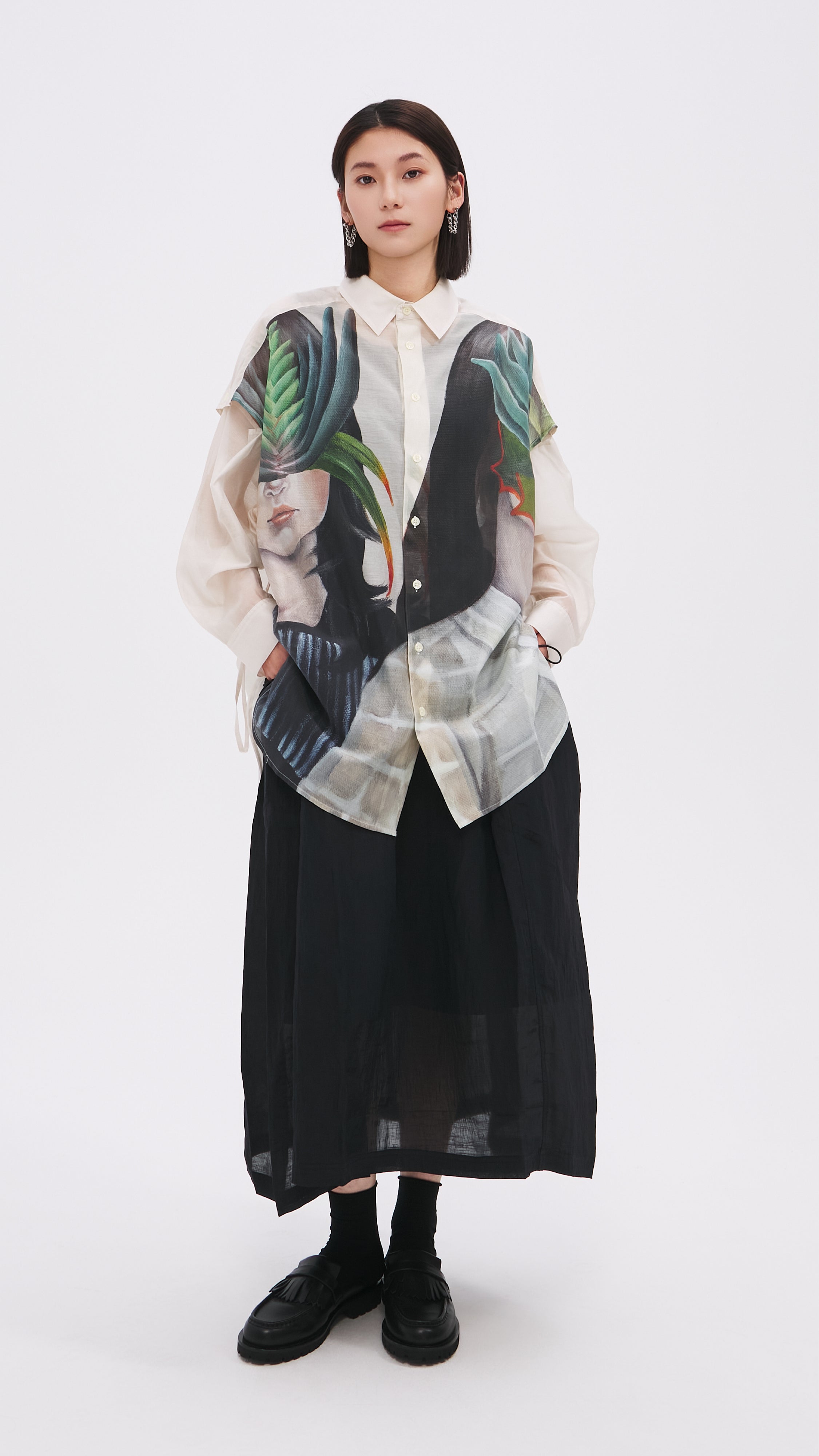Mariko Enomoto Printed Long Sleeve Shirt for Women | Stylish Floral Blouse | Perfect for Office, Date Night & Casual Outings