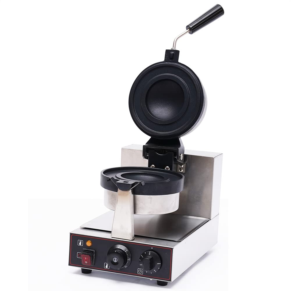 1000W Commercial Ice Cream Burger Maker - Electric Waffle & UFO Hamburger Baker Machine with 180° Rotating Non-Stick Plates - Perfect for Gelato Panini Press in Bakeries, Restaurants & Home Kitchens - Make Delicious Ice Cream Sandwiches, Waffle Burgers & Creative Desserts