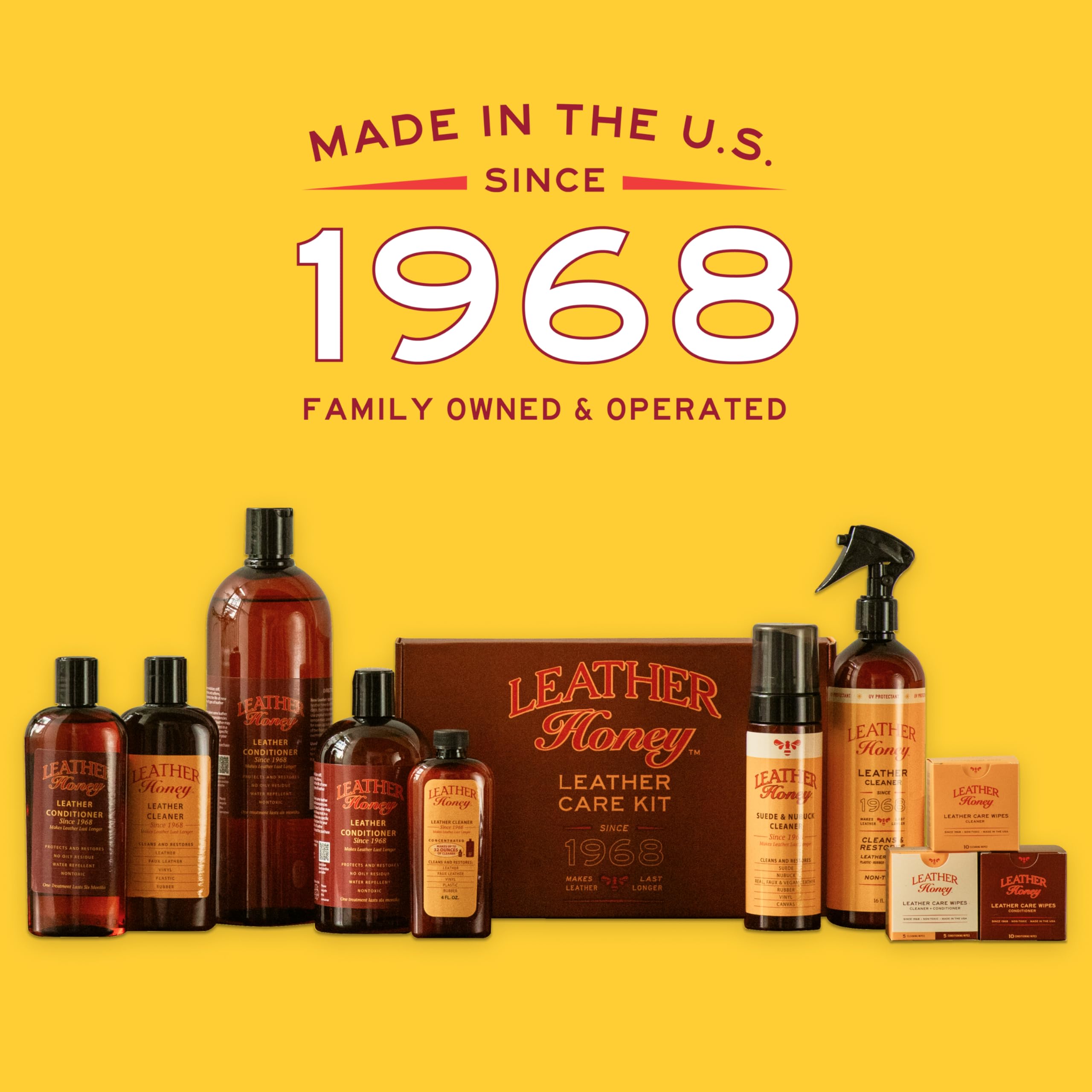 Leather Honey Leather Conditioner - Best for Auto, Furniture, Shoes, Purses & Tack | Non-Toxic, Made in USA | 8 Fl Oz | Restores & Protects All Leather Items | Perfect for Car Seats, Handbags & Sofa Care