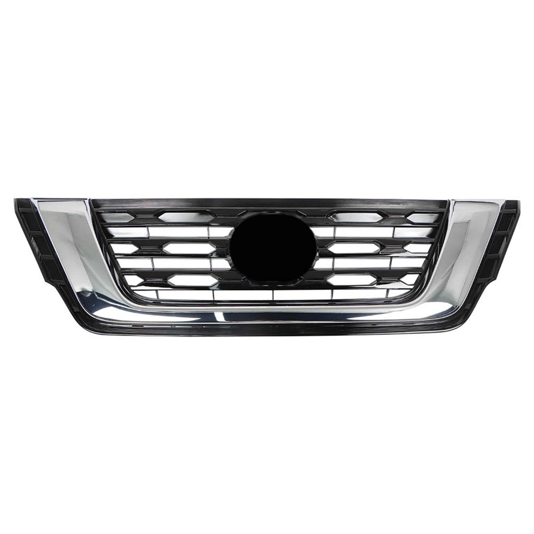 Replacement Front Bumper Upper Grille for 2017-2020 Nissan Pathfinder - Chrome Black Trim (Part #NI1200296) | Durable & Stylish Upgrade for Off-Road & City Driving