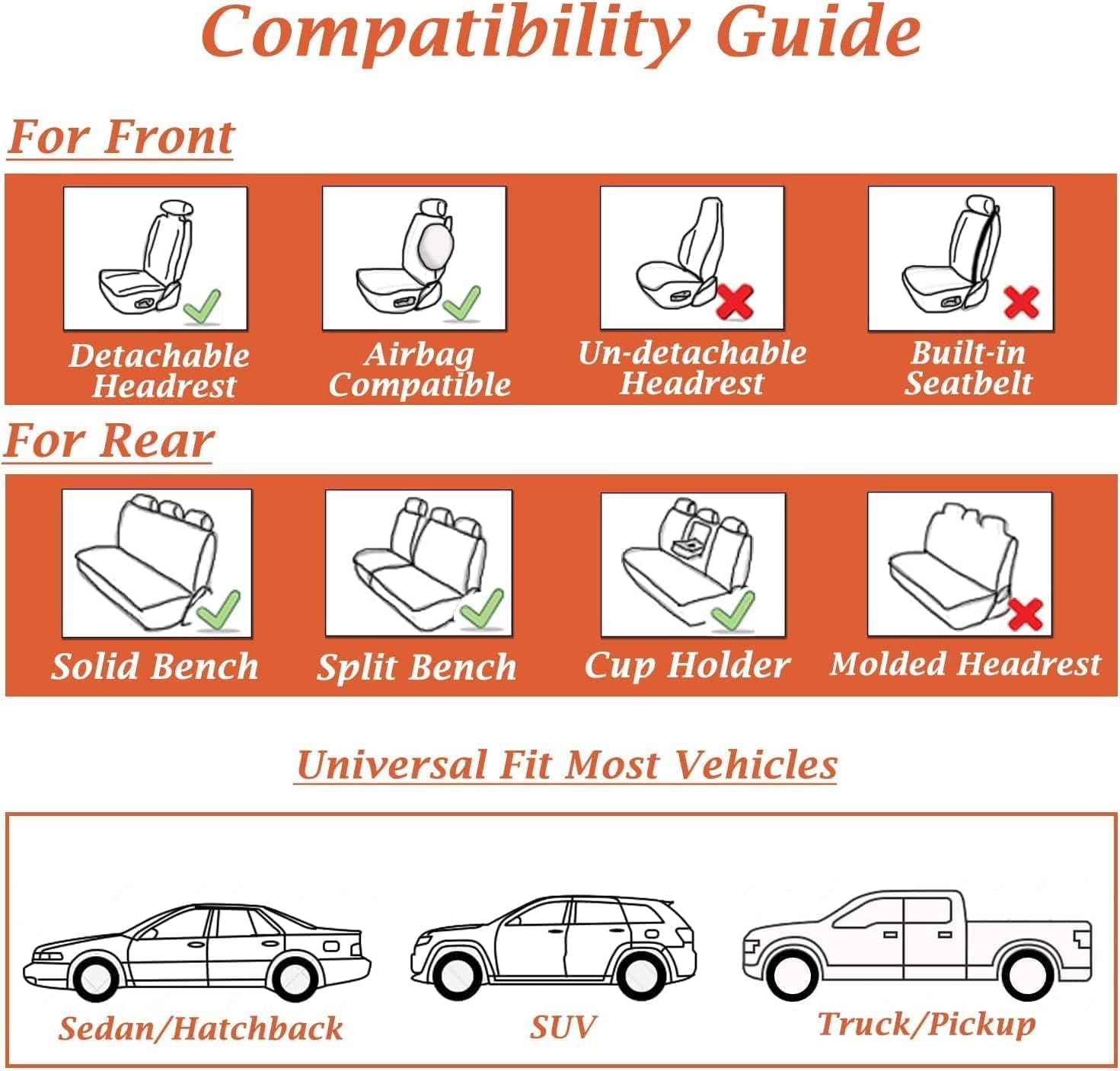 Premium Nappa Leather Car Seat Covers - Waterproof Front & Back Seat Protectors for Cars & Trucks (5-Seat Set, Beige) | Universal Fit for Most Vehicles | Perfect for Daily Commute, Road Trips & Pet Protection
