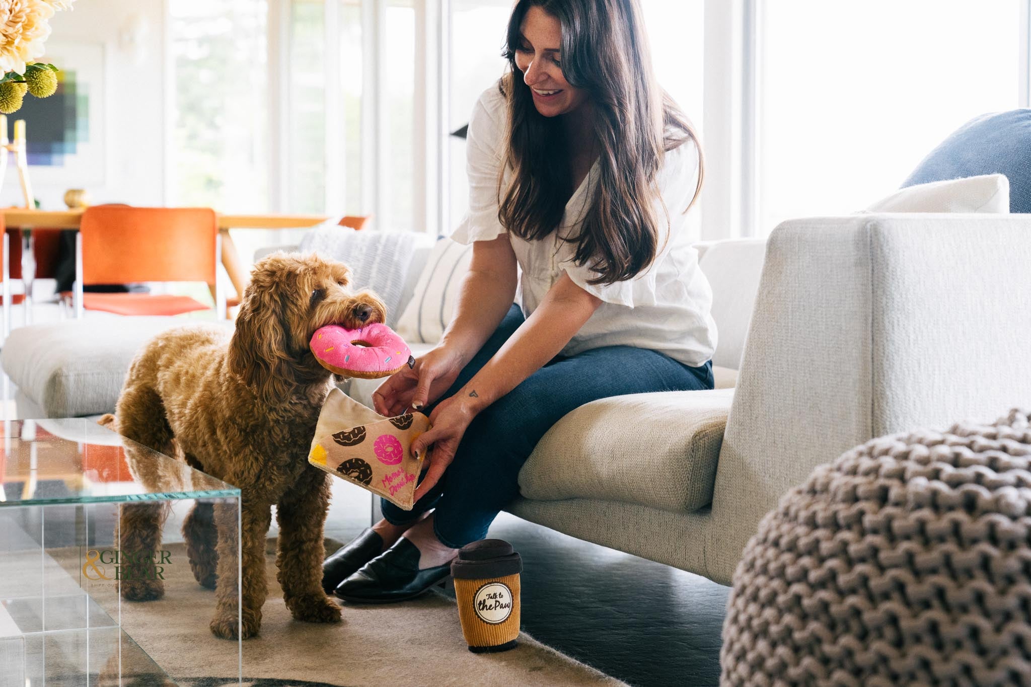 P.L.A.Y. Pup Cup Cafe Squeaky Plush Dog Toys - Cute Coffee-Shaped Chew Toy for Small & Medium Dogs - Perfect for Playtime, Training & Gifting