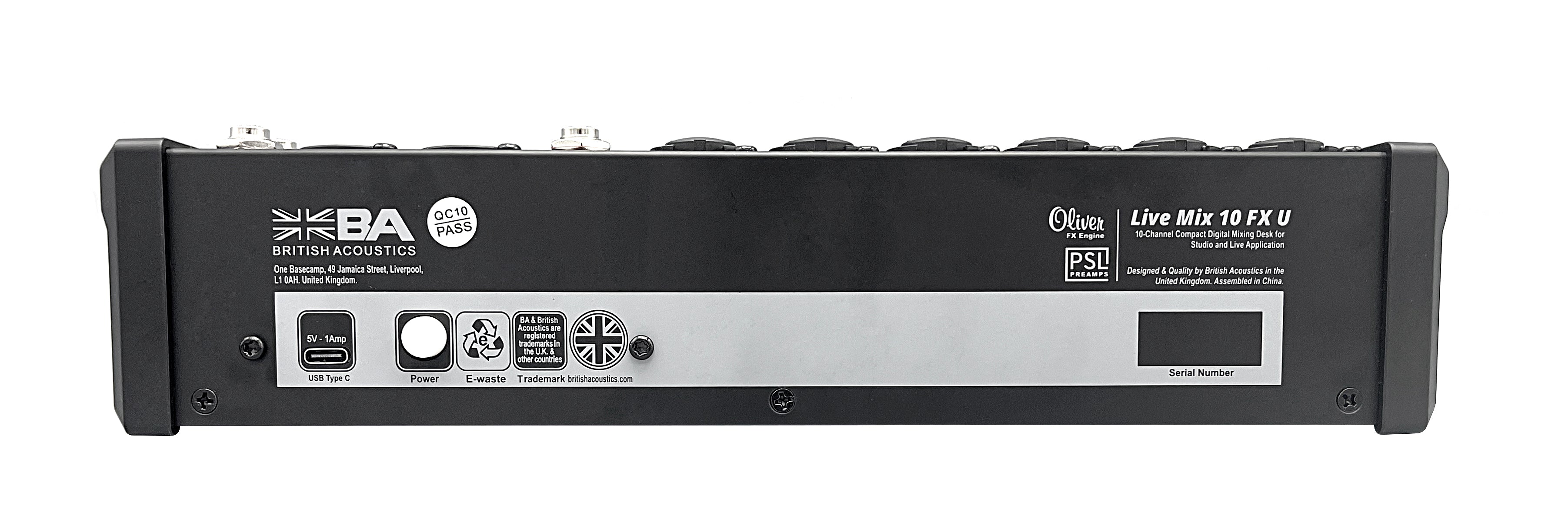 Livemix 10FXU Professional DJ Mixer Controller - High-Performance Audio Mixing for Live Performances & Music Production | Perfect for Clubs, Parties & Home Studios