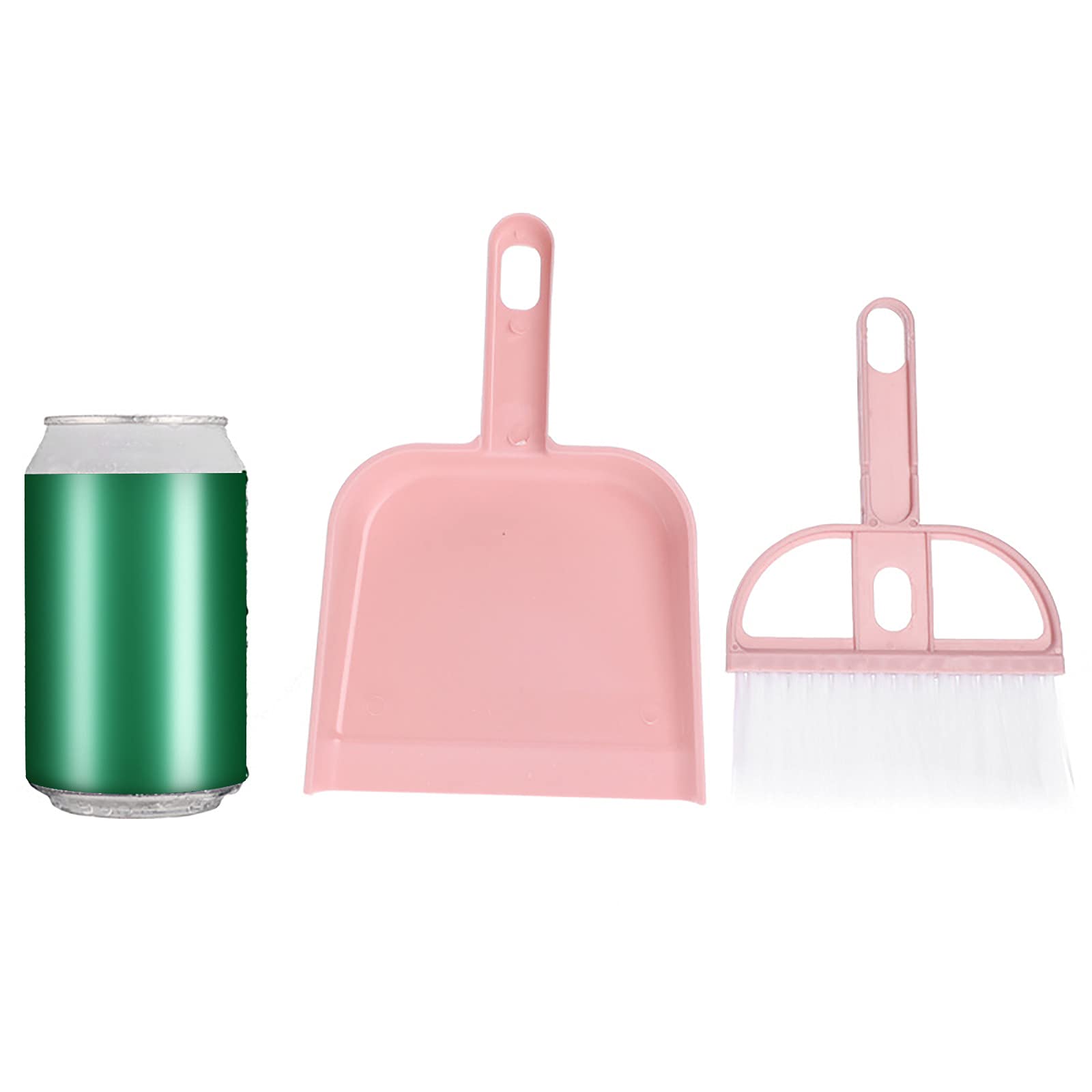 Premium Brush Cleaning Kit with Mini Dustpan - Compact Desktop Debris Cleaning Tools for Home & Office (Pink, One Size) - Perfect for Makeup Brushes, Art Supplies & Small Space Cleaning