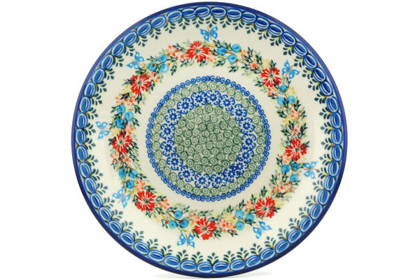 10-Piece Floral Dinner Plate Set - Elegant Ring of Flowers Design for Everyday Dining, Parties & Home Decor