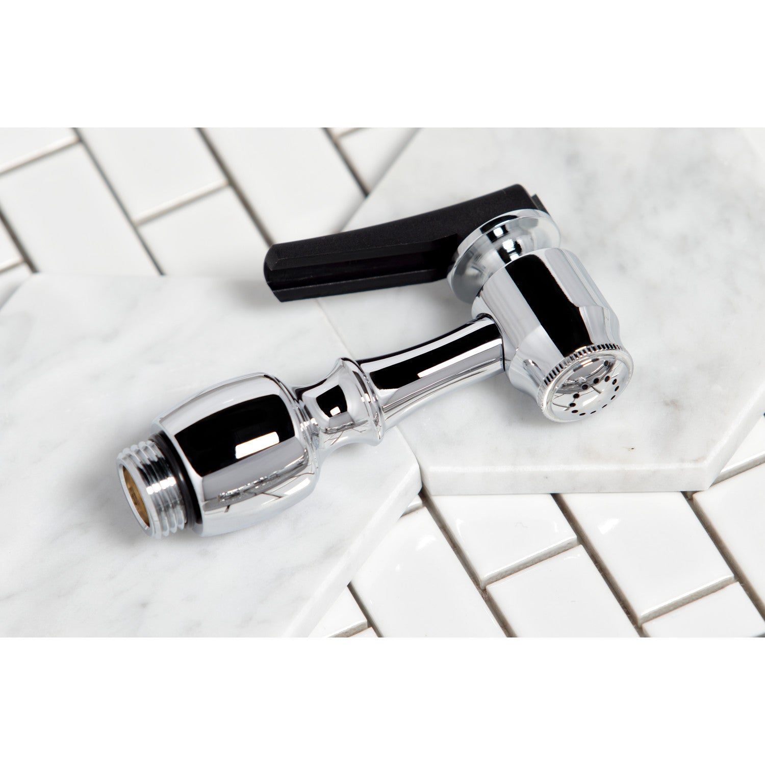 American Classic GSY7201ACLBS Single Handle Deck Mount Kitchen Faucet with Brass Side Sprayer - Polished Chrome Finish for Modern Kitchens & Sinks