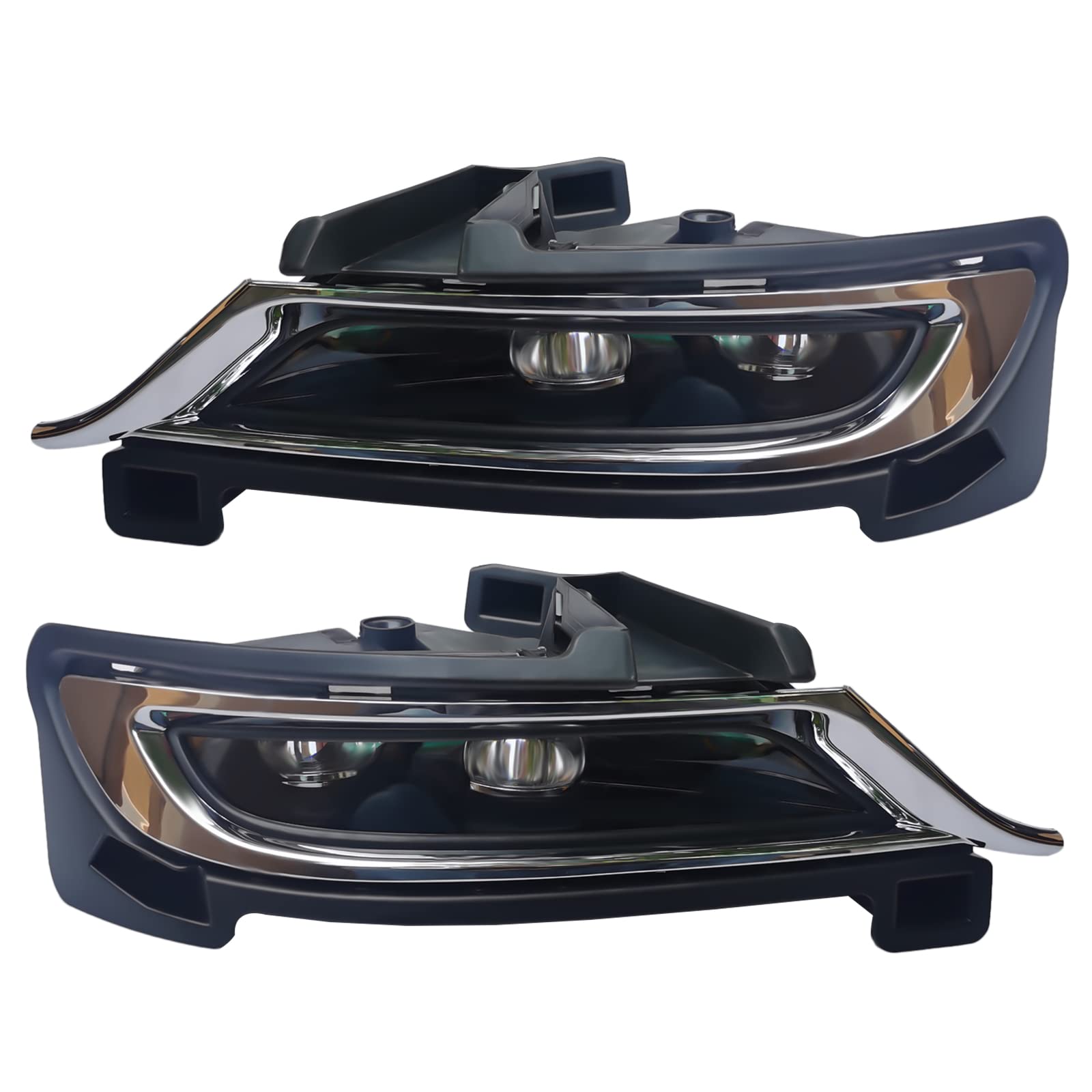 LED Chrome Fog Lights Pair for 2015-2021 Chrysler 300 - Driver & Passenger Side with On/Off Switch - Enhance Night Driving Safety & Style