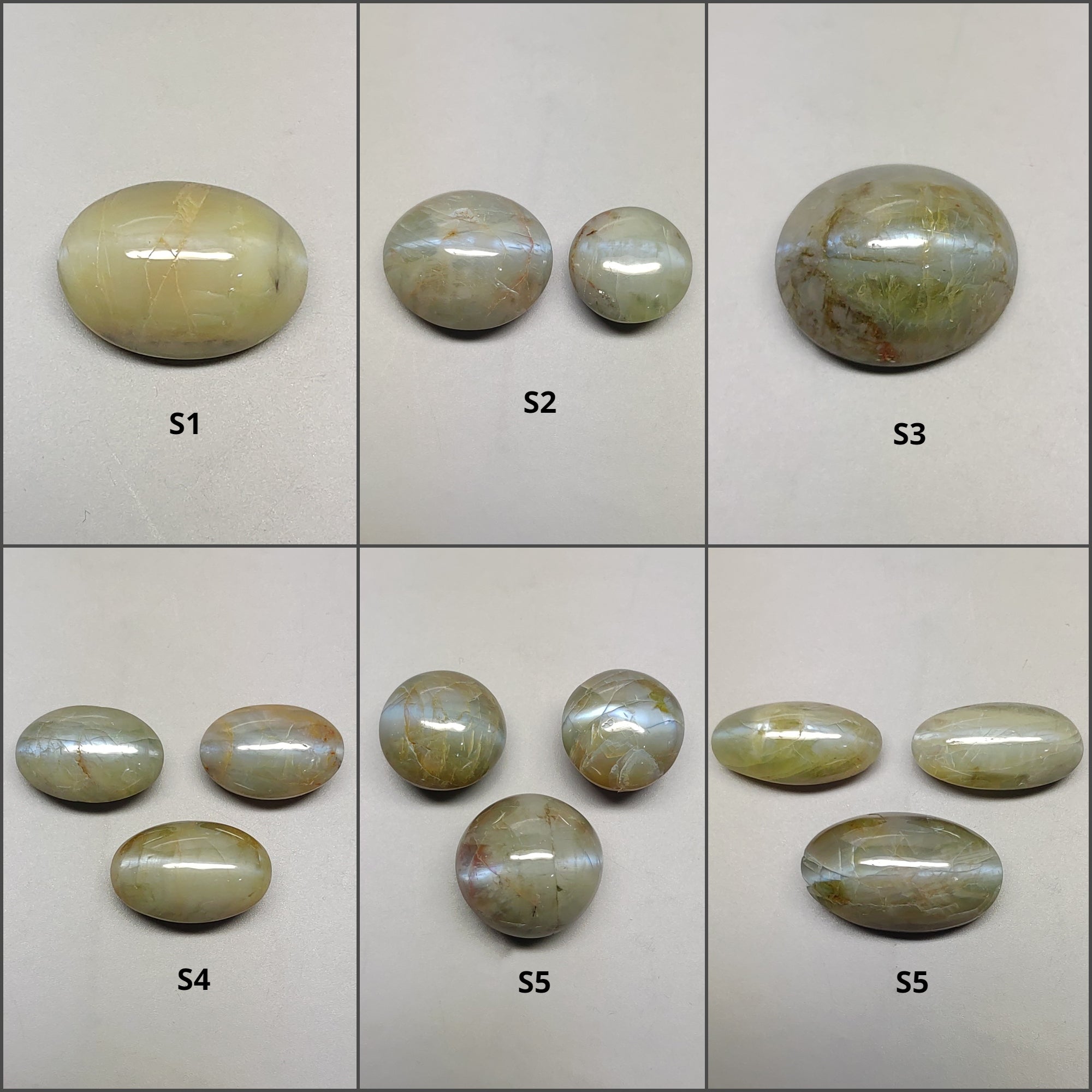 Natural Untreated Chrysoberyl Cat's Eye Gemstone Cabochon - Round & Oval Shapes (1pc, 2pcs, 3pcs) | Healing Crystal for Jewelry Making, Meditation & Energy Work