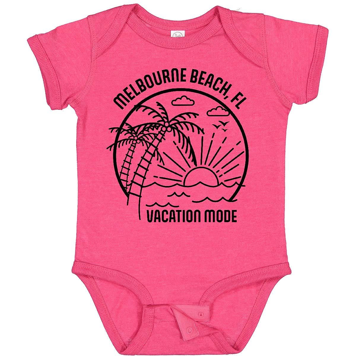 Inktastic Summer Vacation Mode Melbourne Beach Florida Baby Bodysuit - Cute Florida Beach Outfit for Infants & Toddlers - Perfect for Family Vacations, Beach Trips & Photo Shoots