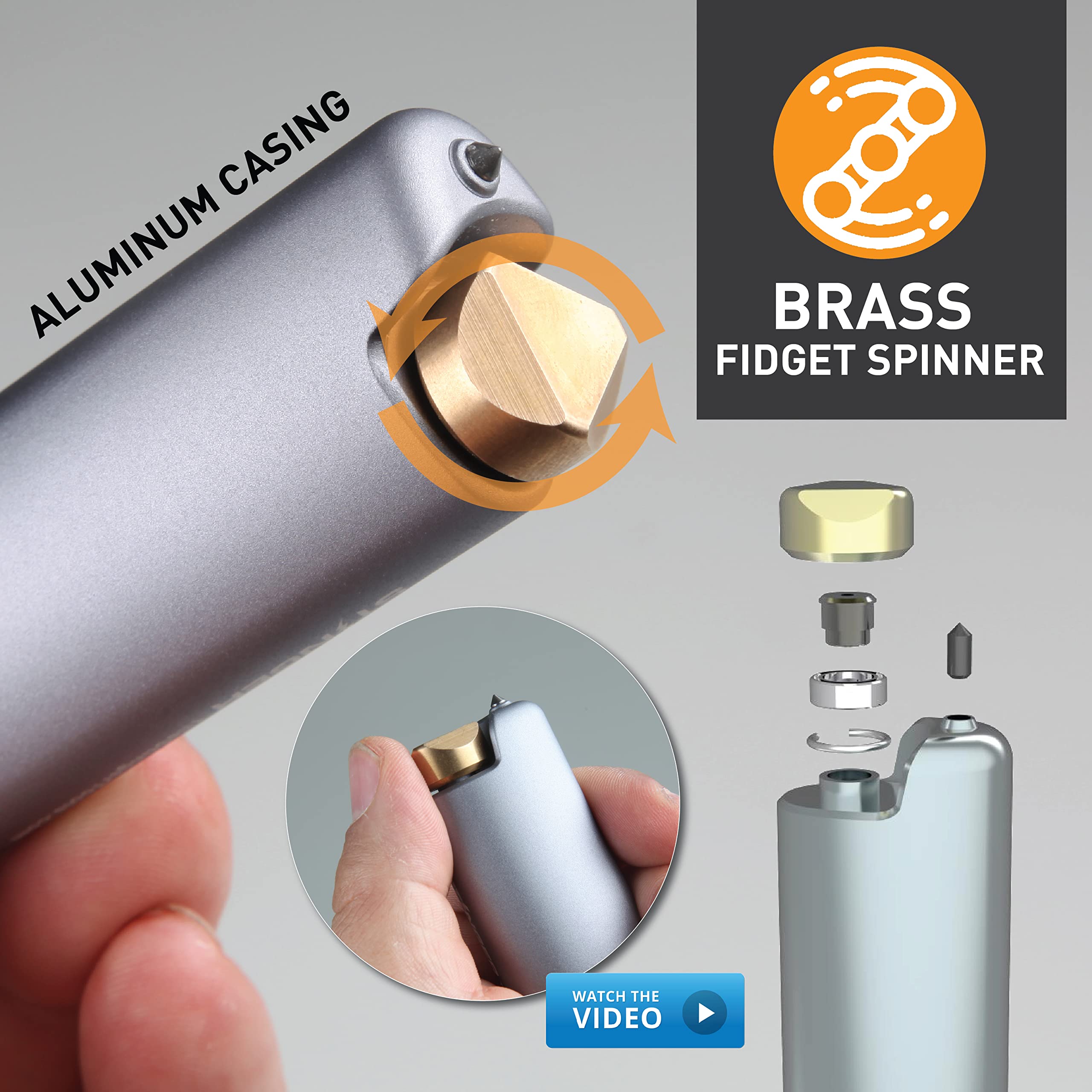 Stinger BIC Lighter Case with Window Breaker & Spinner - for Car & Outdoor Use