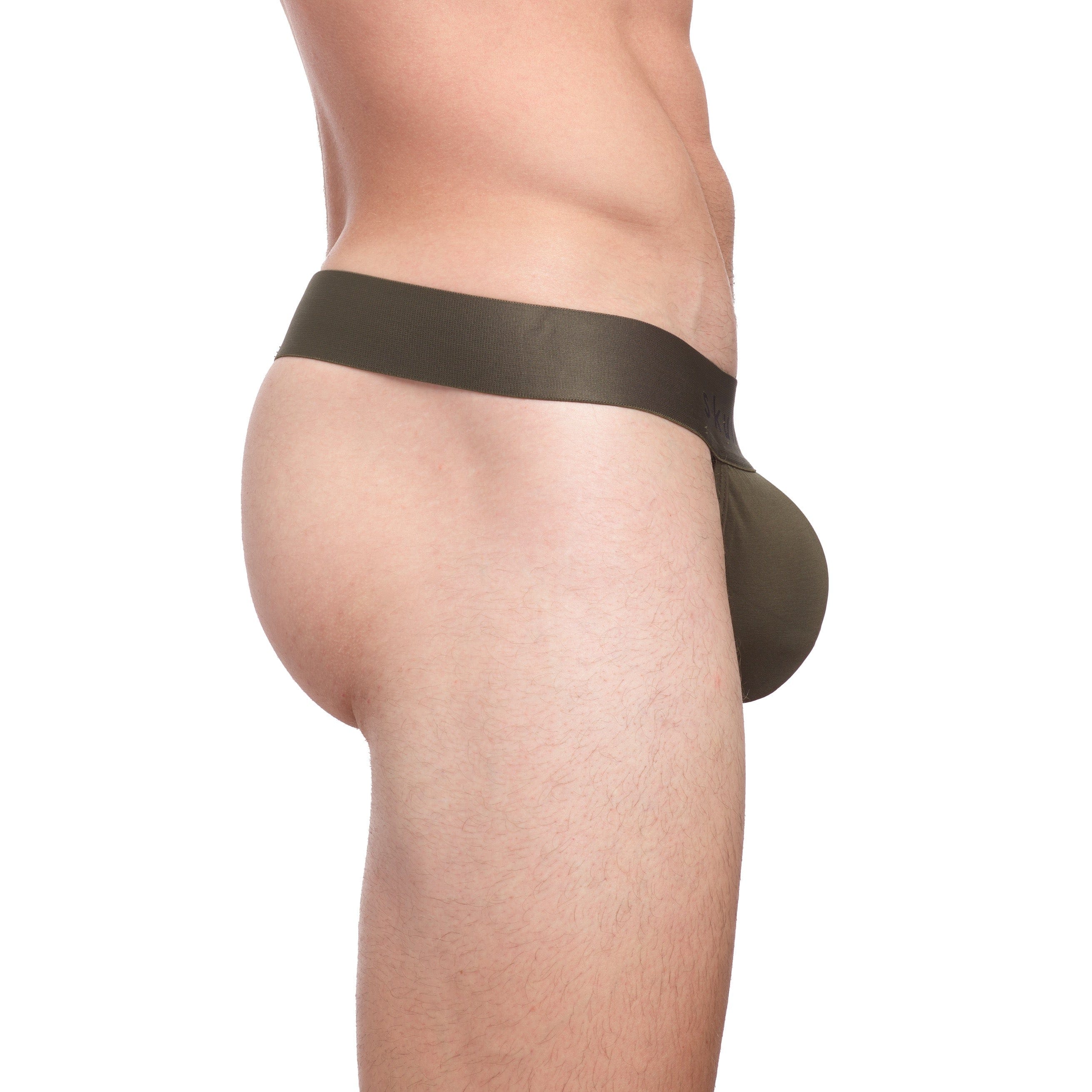 Just the Bones Thong in Army Green - Comfortable & Stylish Women's Underwear for Everyday Wear & Loungewear