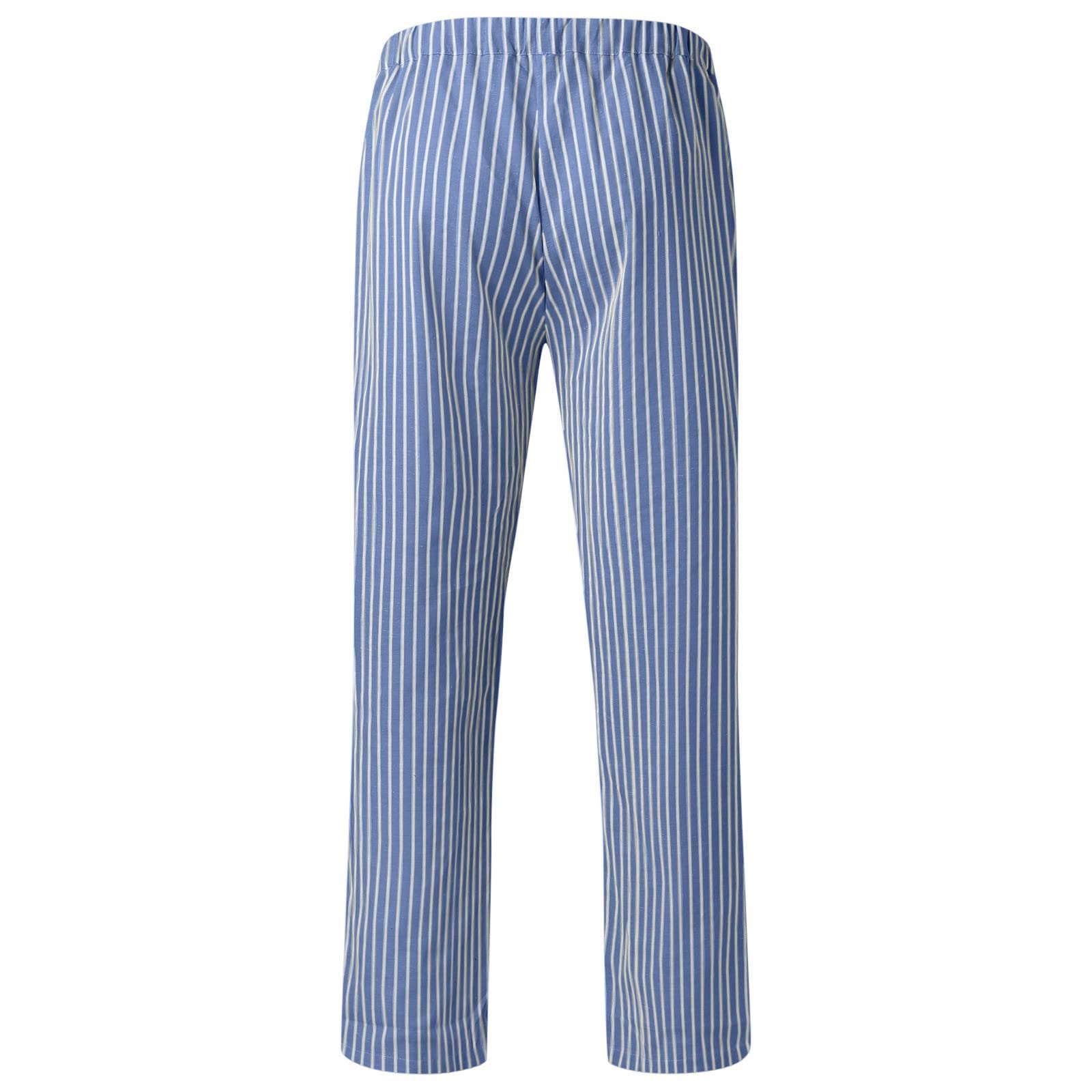 Ymosrh Men's Casual Striped Drawstring Loose Fit Lounge Pants - Comfortable Elastic Waist Joggers for Home, Travel & Relaxation (Sizes M-2XL)