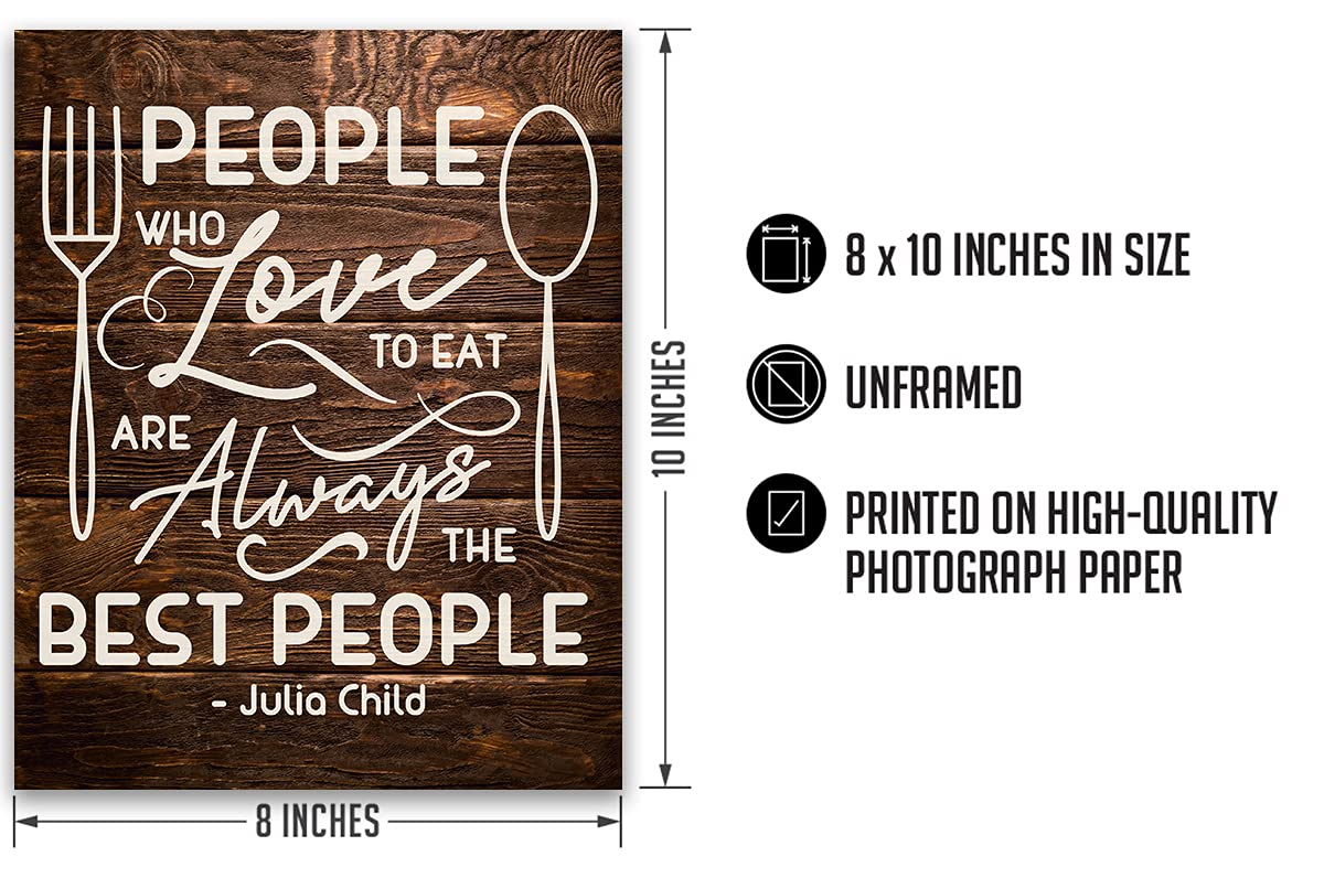 Julia Child Kitchen Wall Art - Chef Decor for Home & Restaurant