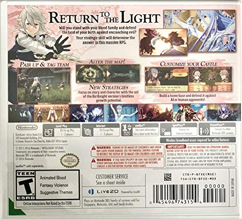Fire Emblem Fates: Birthright - Nintendo 3DS Game (Asia Version) | Tactical RPG Adventure for Strategy Lovers | Perfect for Travel & Commute Gaming