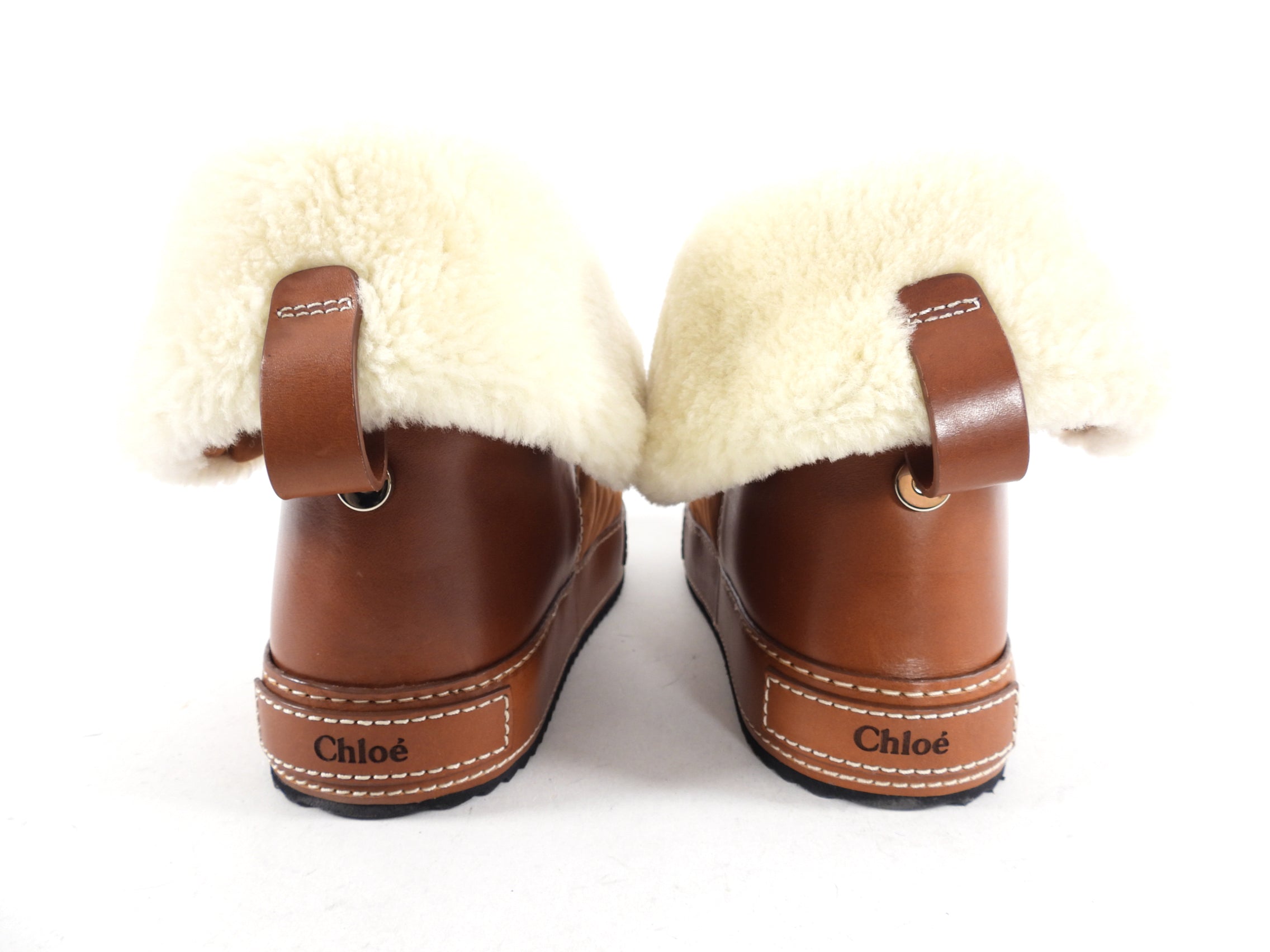 Chloe Tan Suede Shearling Winter Boots for Women - Size 37 / 7 - Cozy & Stylish Cold Weather Footwear for Snow, Travel & Everyday Wear