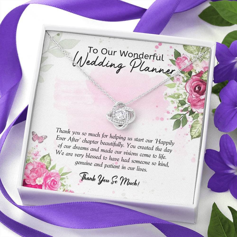 Love Knot Necklace - Elegant Wedding Planner Gift for Bride, Bridal Party & Event Organizers | Perfect Thank You Gift for Wedding Planning & Card Accessories | Ideal for Ceremonies, Rehearsal Dinners & Bridal Showers